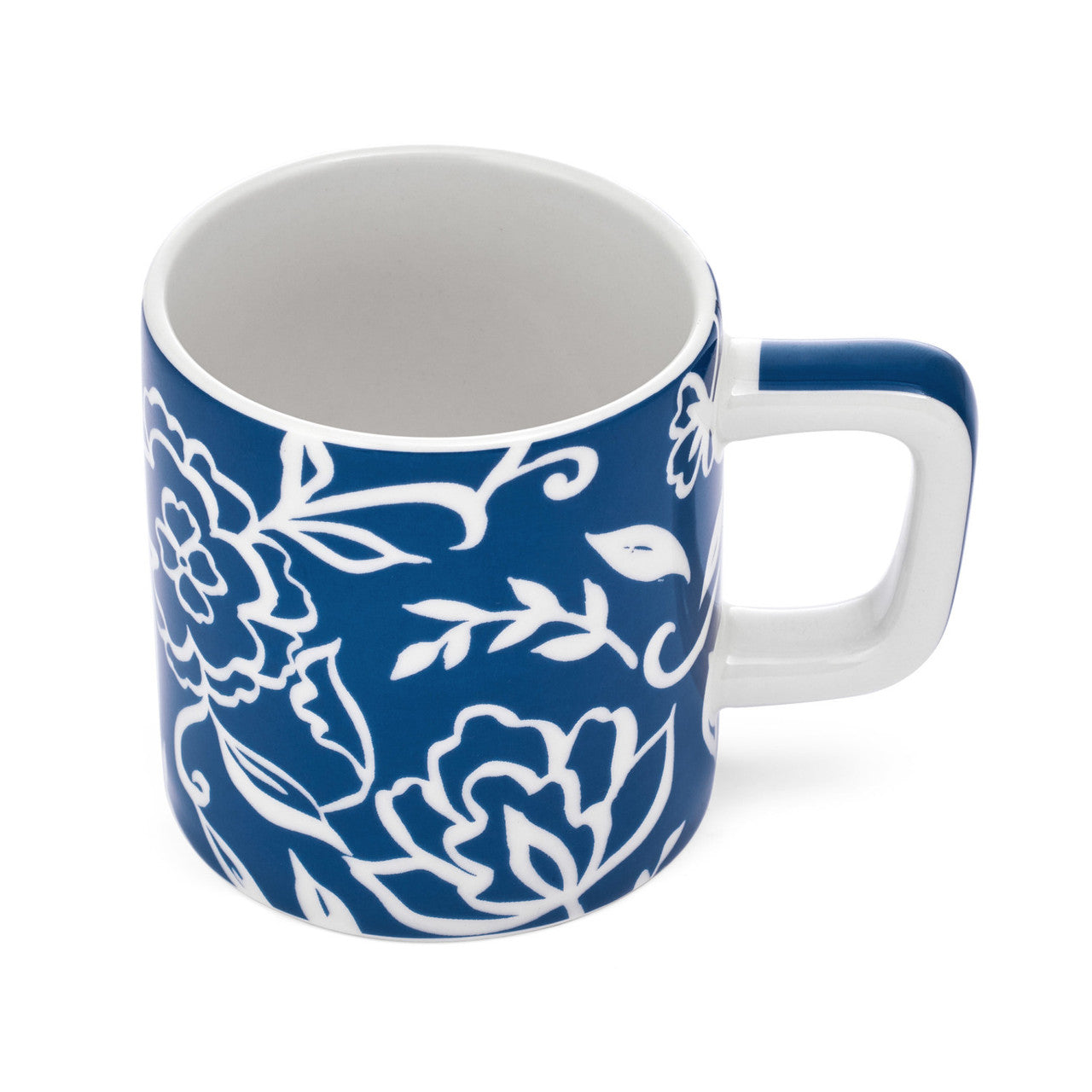 La Cafetière Ceramic Espresso Cup 120ml (Blue Blu Fiorato)