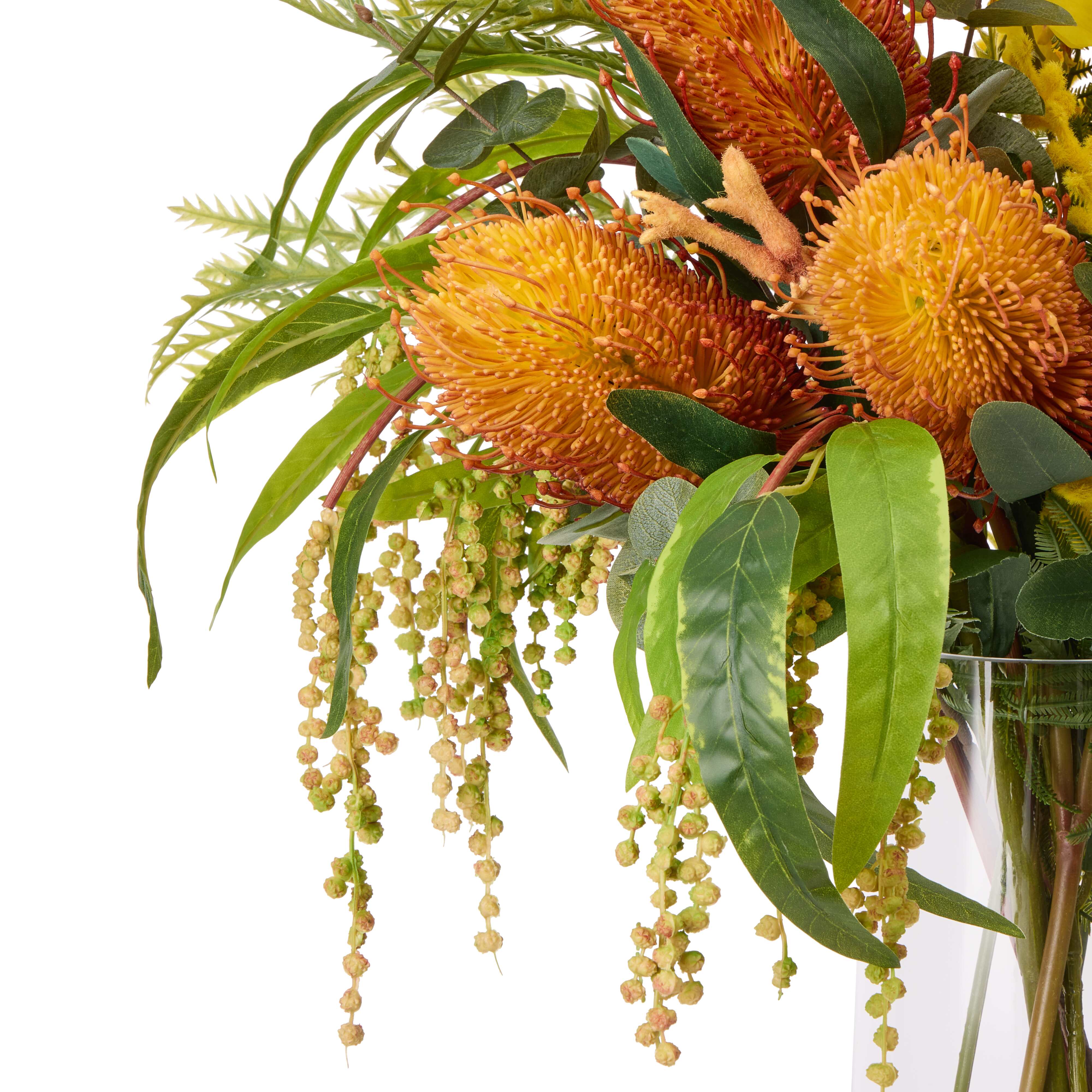 Rogue Banksia Wattle Mix - Alana Vase Yellow & Green