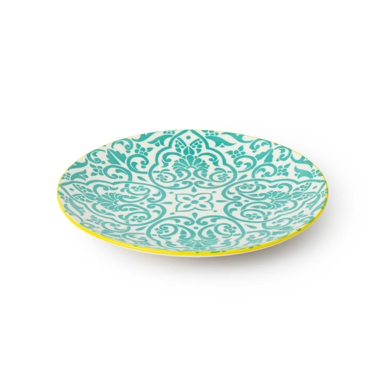 Mikasa Stoneware Side Plate 18cm (Yellow & Blue Geometric)