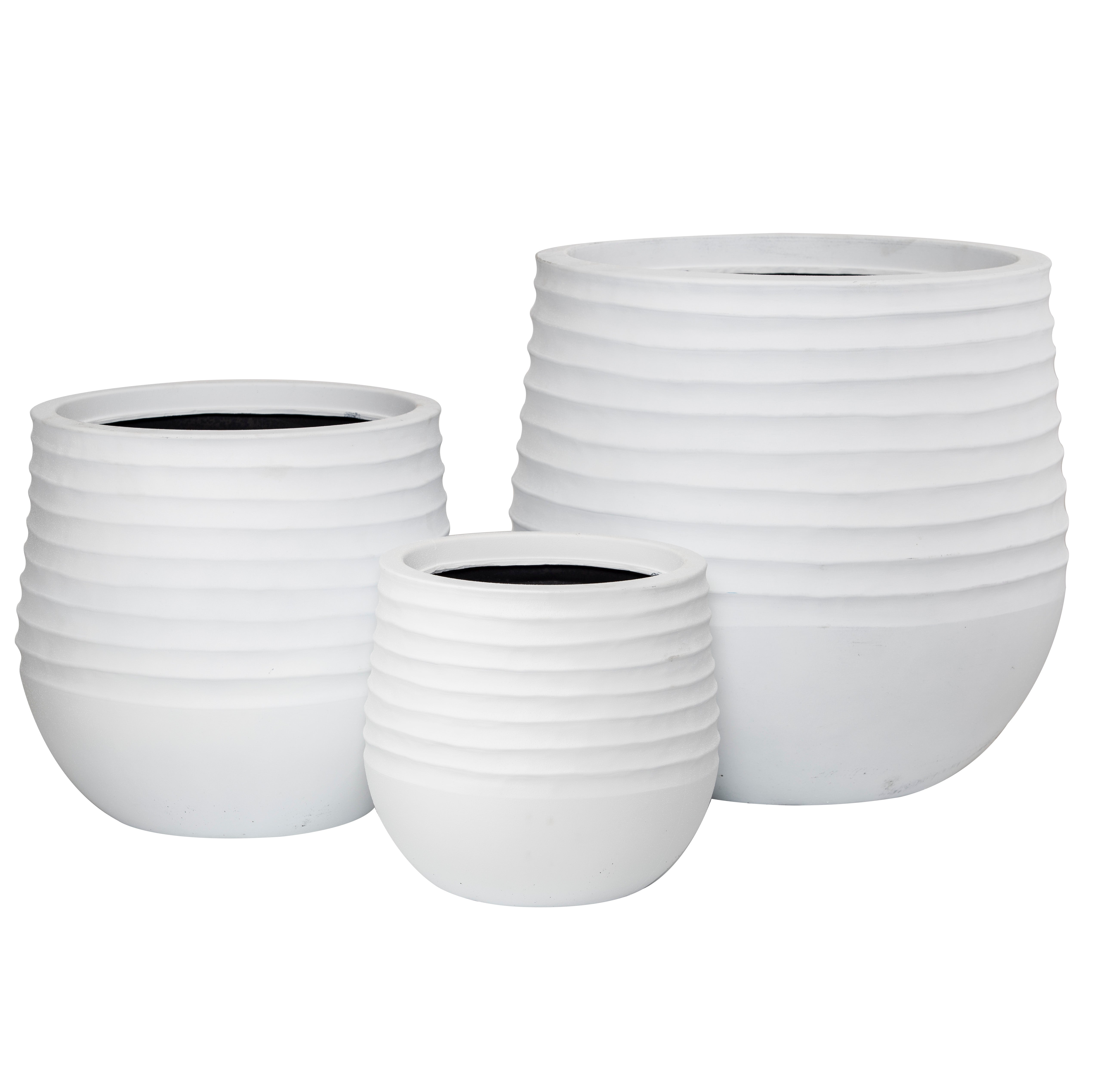 Rogue Ryker Stonelite Planter 3pcs Set White