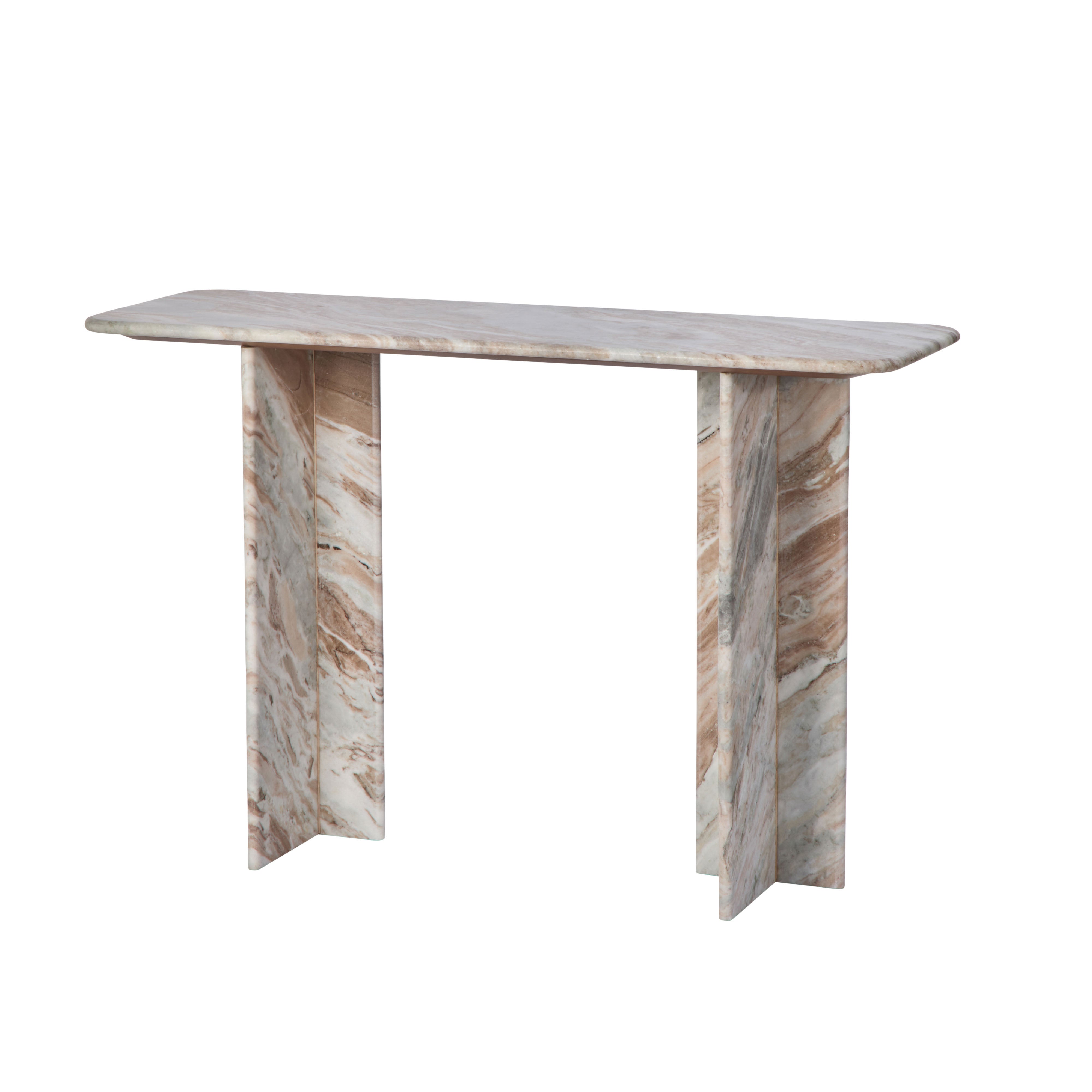 Amalfi Nalu Console Pink & Brown & White