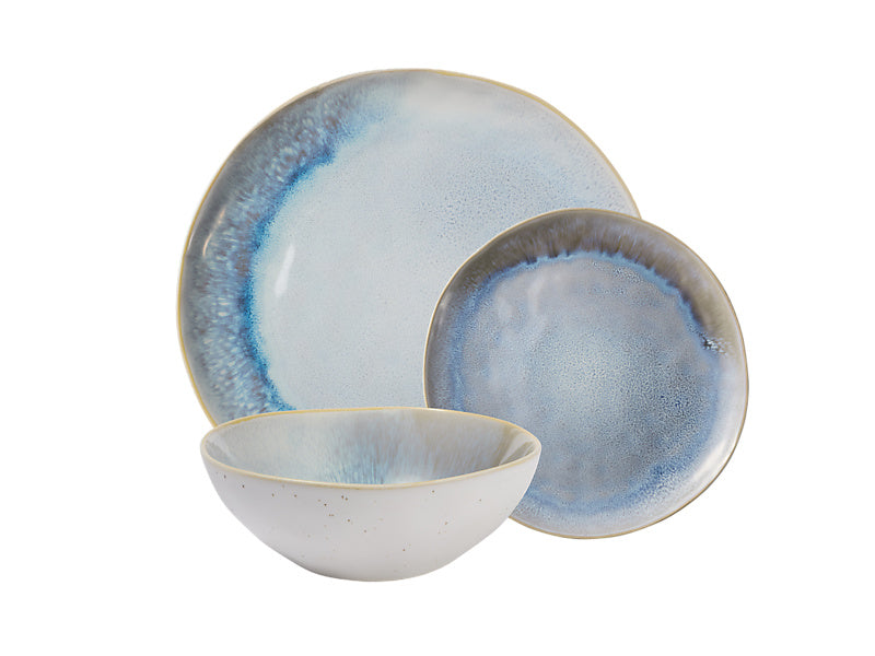 Maxwell & Williams Lunara Coupe Dinner Set Blue 12 Piece