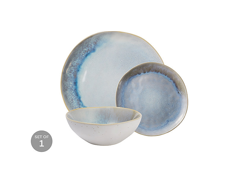 Maxwell & Williams Lunara Coupe Dinner Set Blue 12 Piece