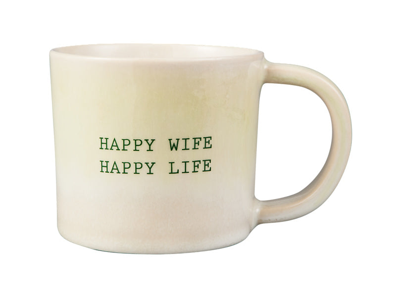 Maxwell & Williams The Mug Club Quotes Mug Happy Wife Happy Life Green 350ml