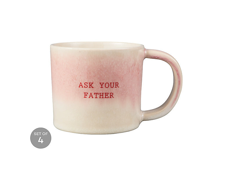 Maxwell & Williams The Mug Club Quotes Mug Ask Your Father Pink 350ml