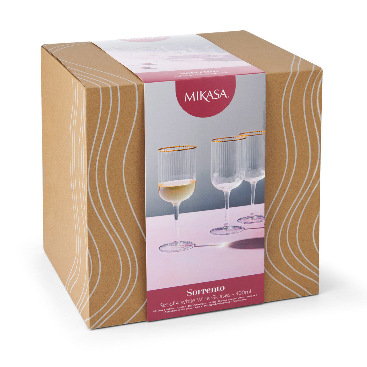 Mikasa Sorrento White Wine Glass Set 4 Piece 400ml