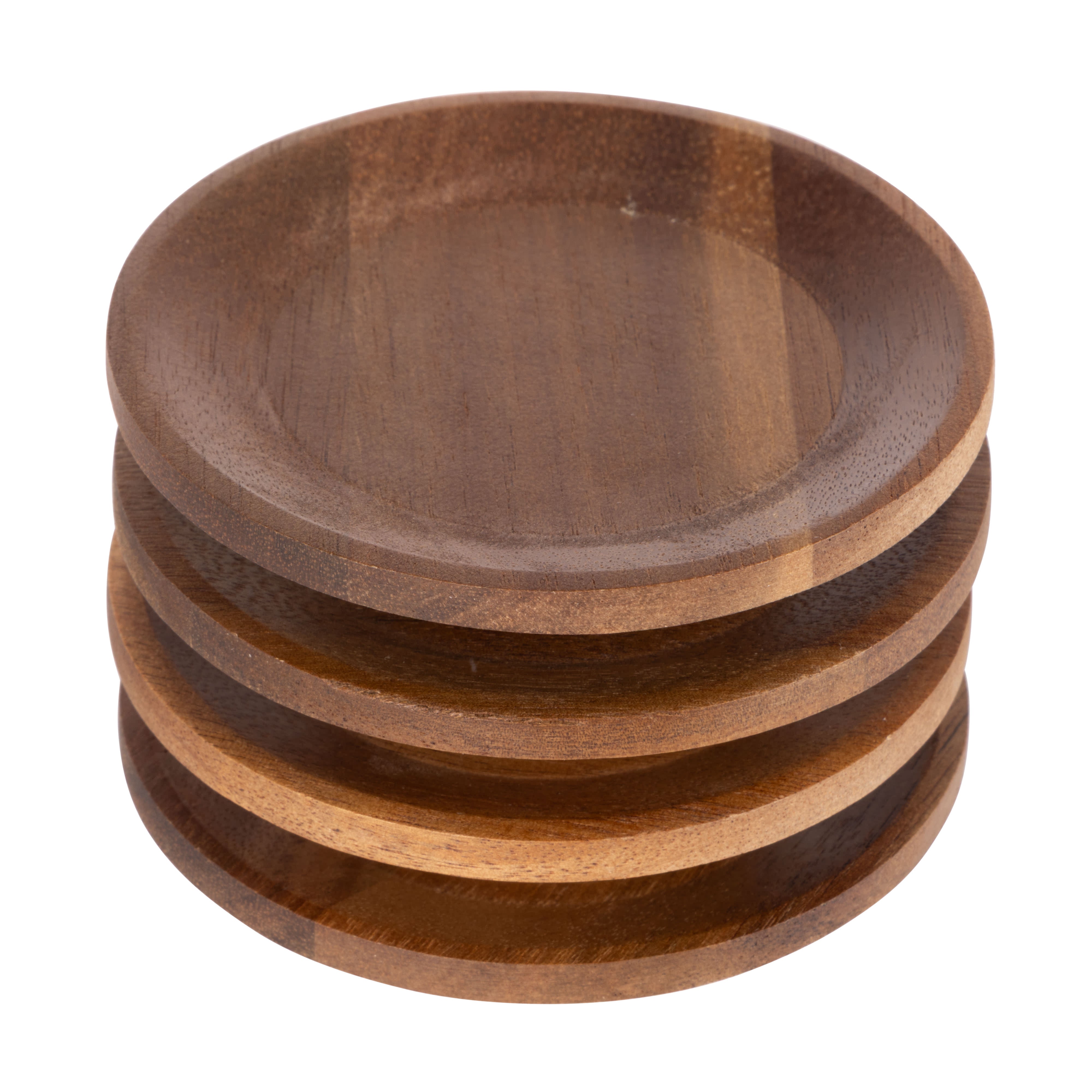Davis & Waddell Cantina Mini Serving Plates 4 Piece Set Acacia Wood