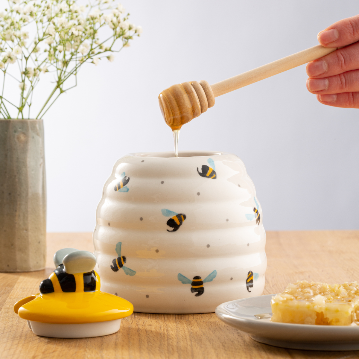 Price & Kensington Sweet Bee Honey Pot & Drizzler - 450ml