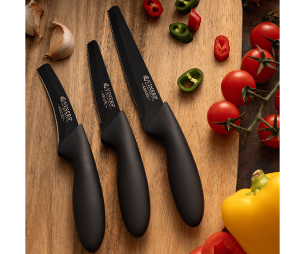 Viners Assure Serrated Utility Knife, 13cm / 5" - Black