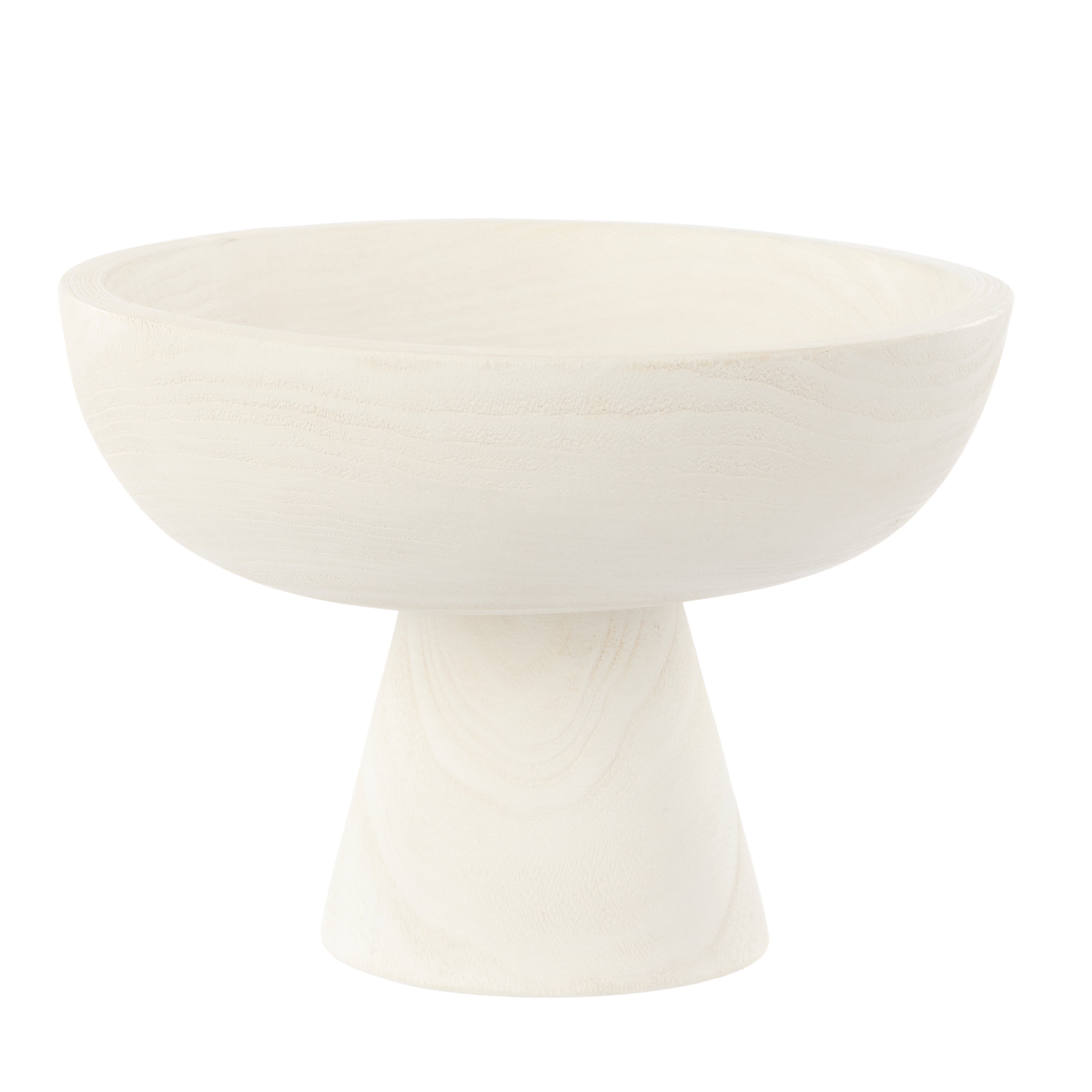 Amalfi Picton Footed Timber Bowl White