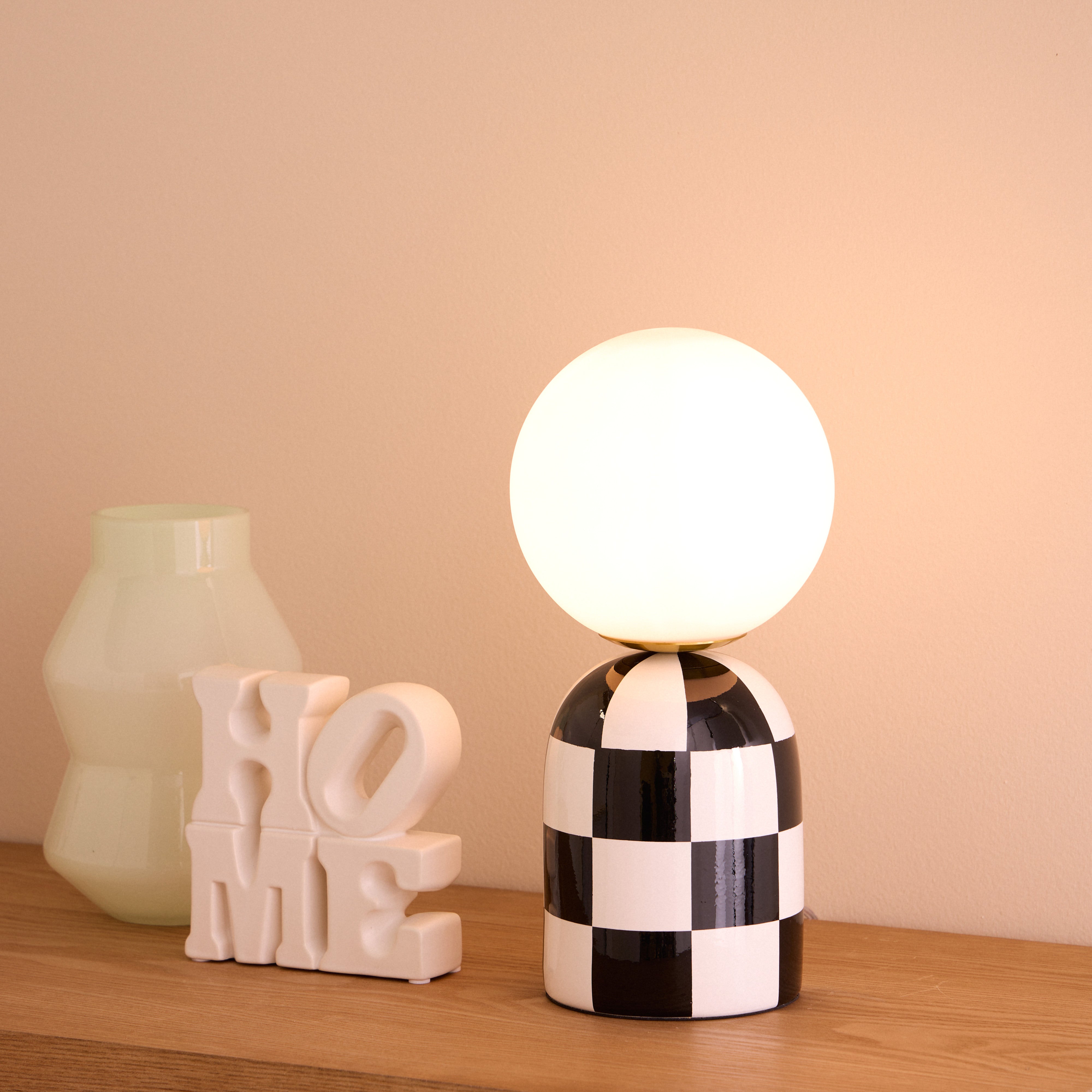 Emporium Archie Table Lamp Black & White