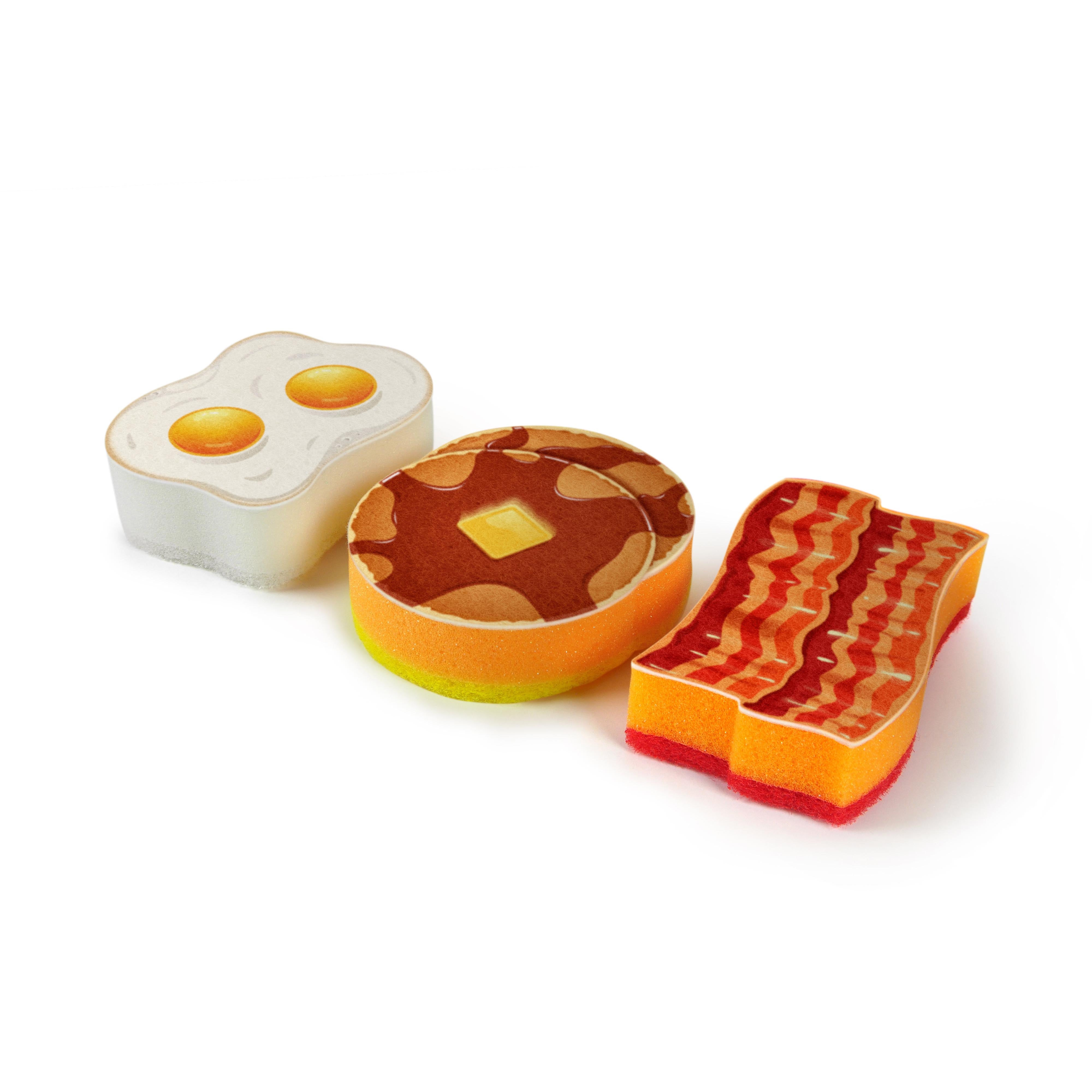 Fred The Breakfast Scrub Sponge 3 Piece Set Multi-Coloured