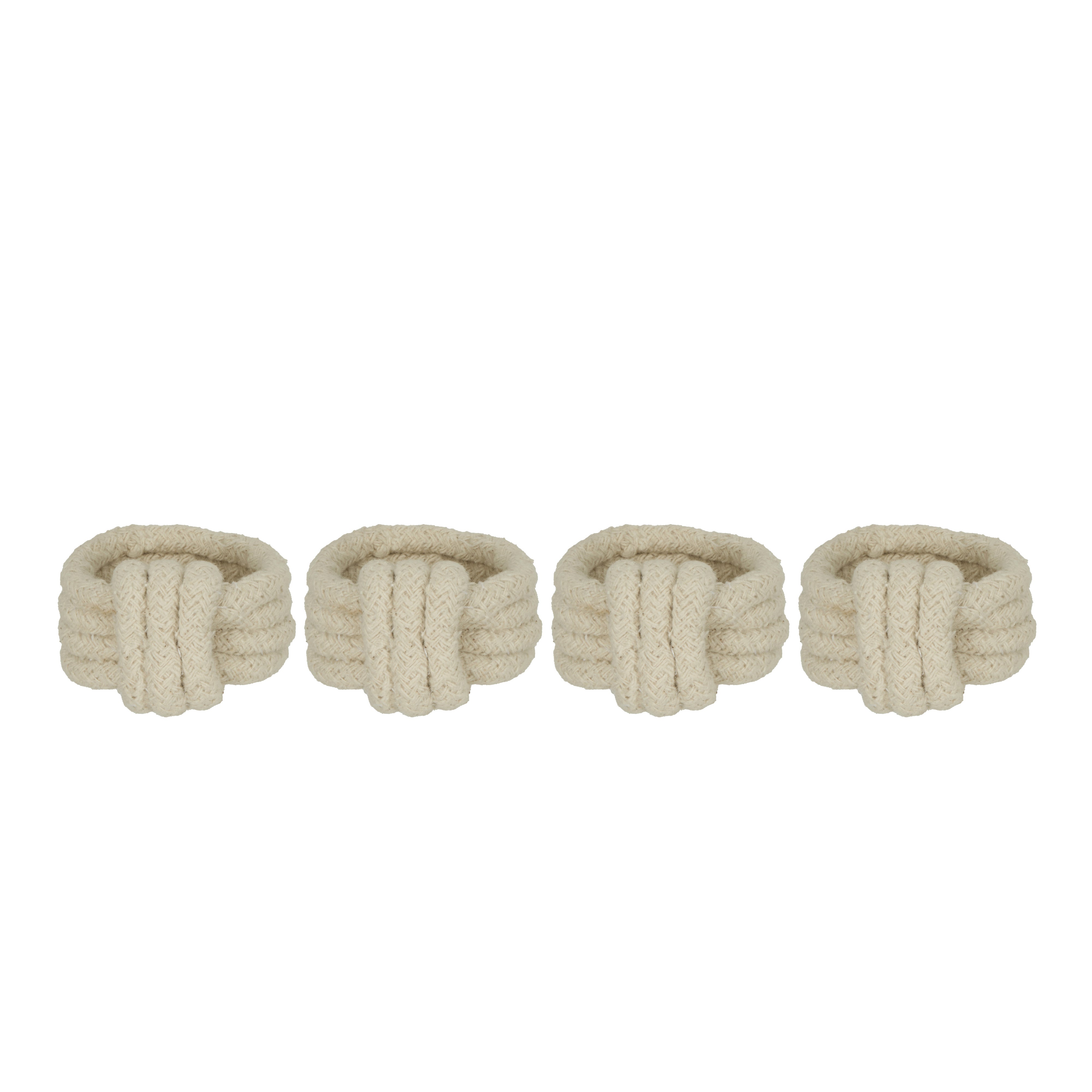Amalfi Reed Pipe Napkin Rings 4 Piece Set Natural