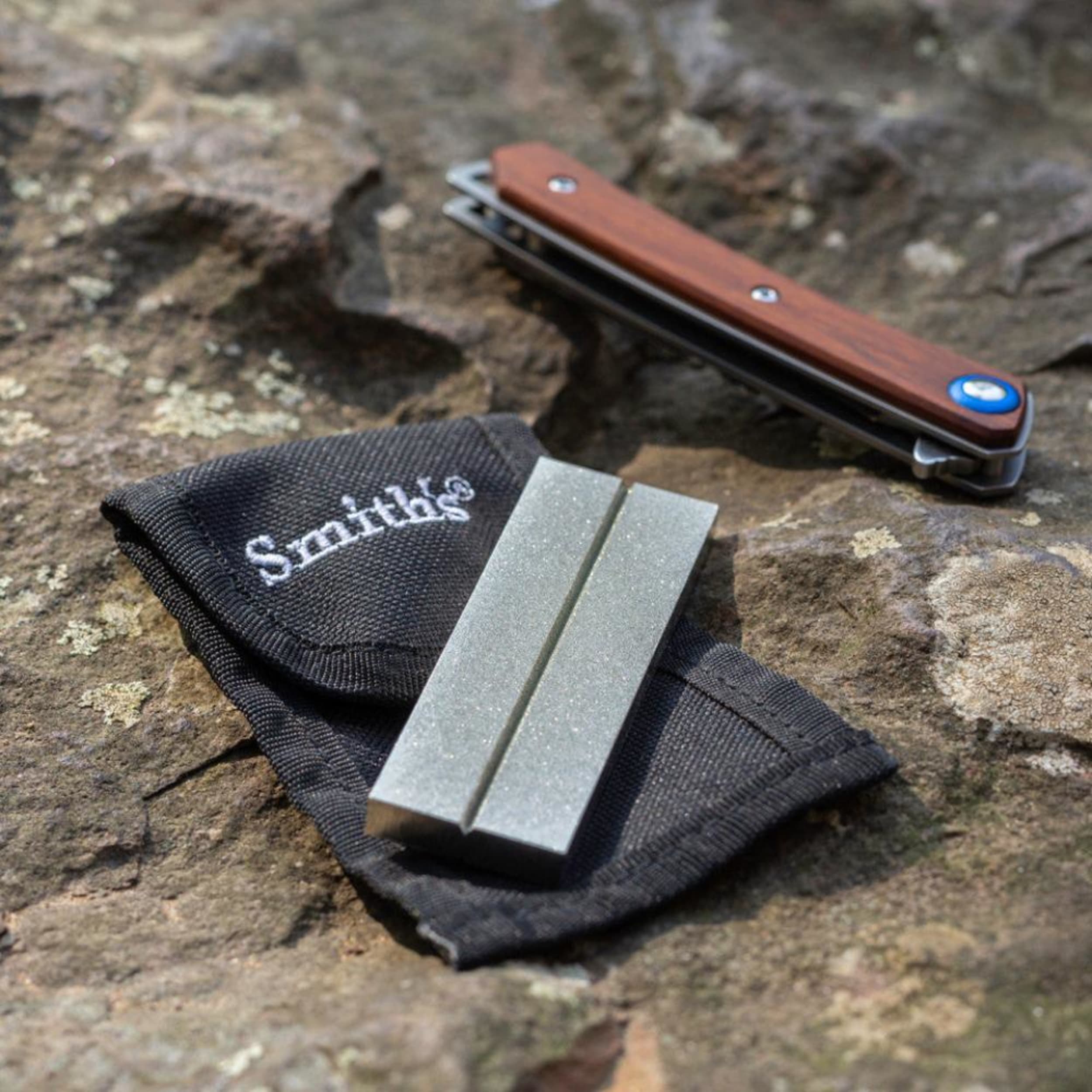 Smith's Double-Sided Diamond Stone 7.5cm (3in) with Pouch