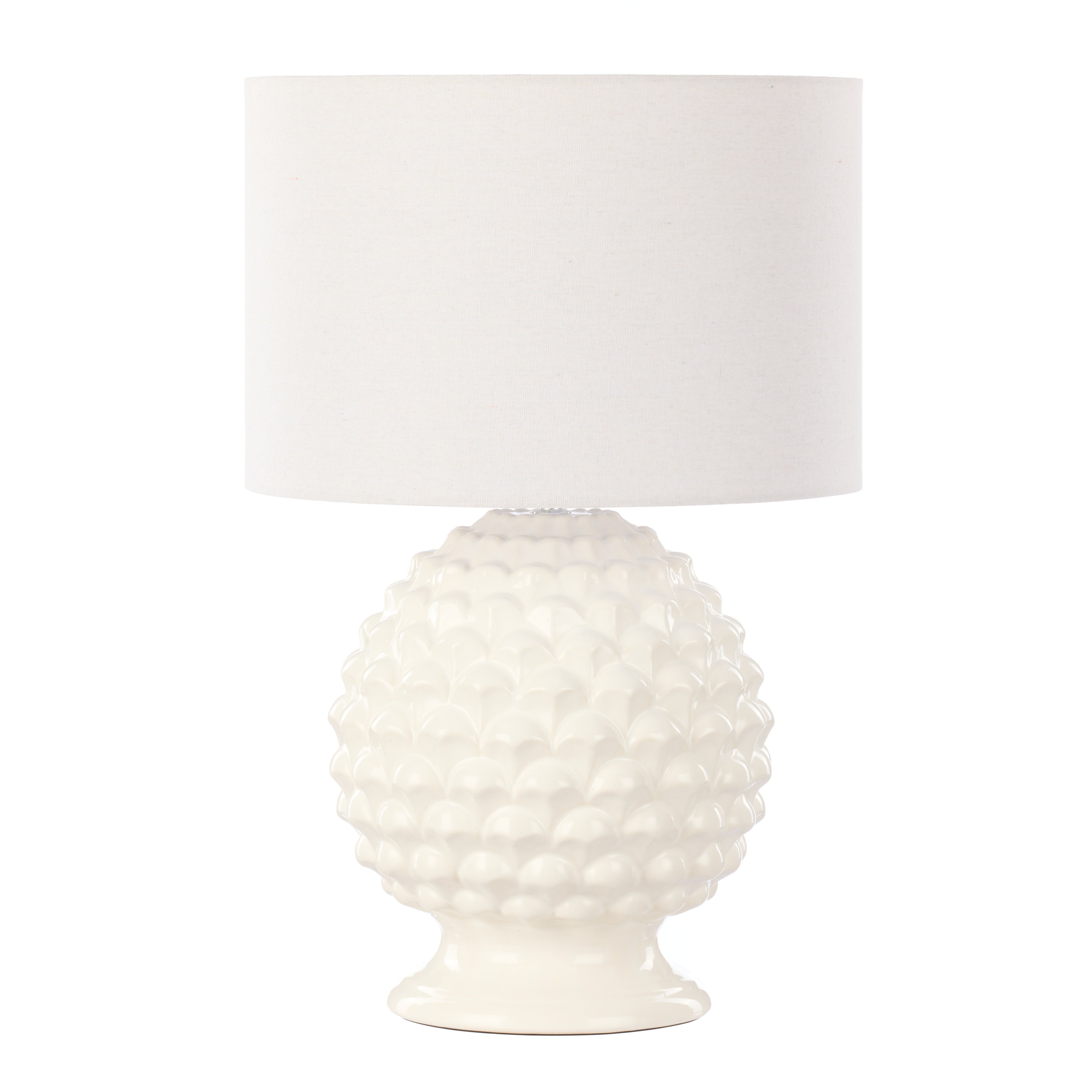 Society Home Macy Table Lamp White & Natural 58.5cm