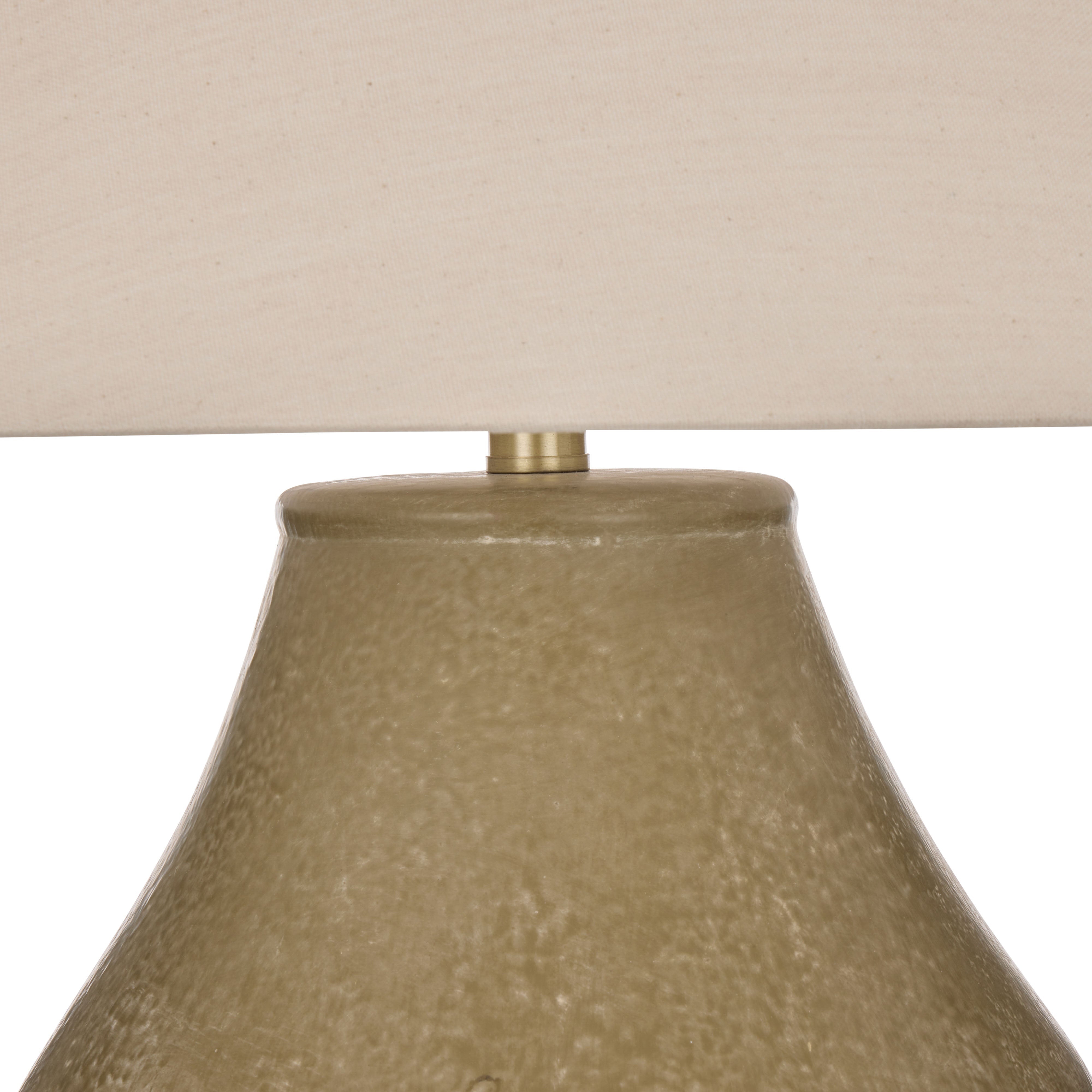 Grand Designs Taro Table Lamp Green & Natural