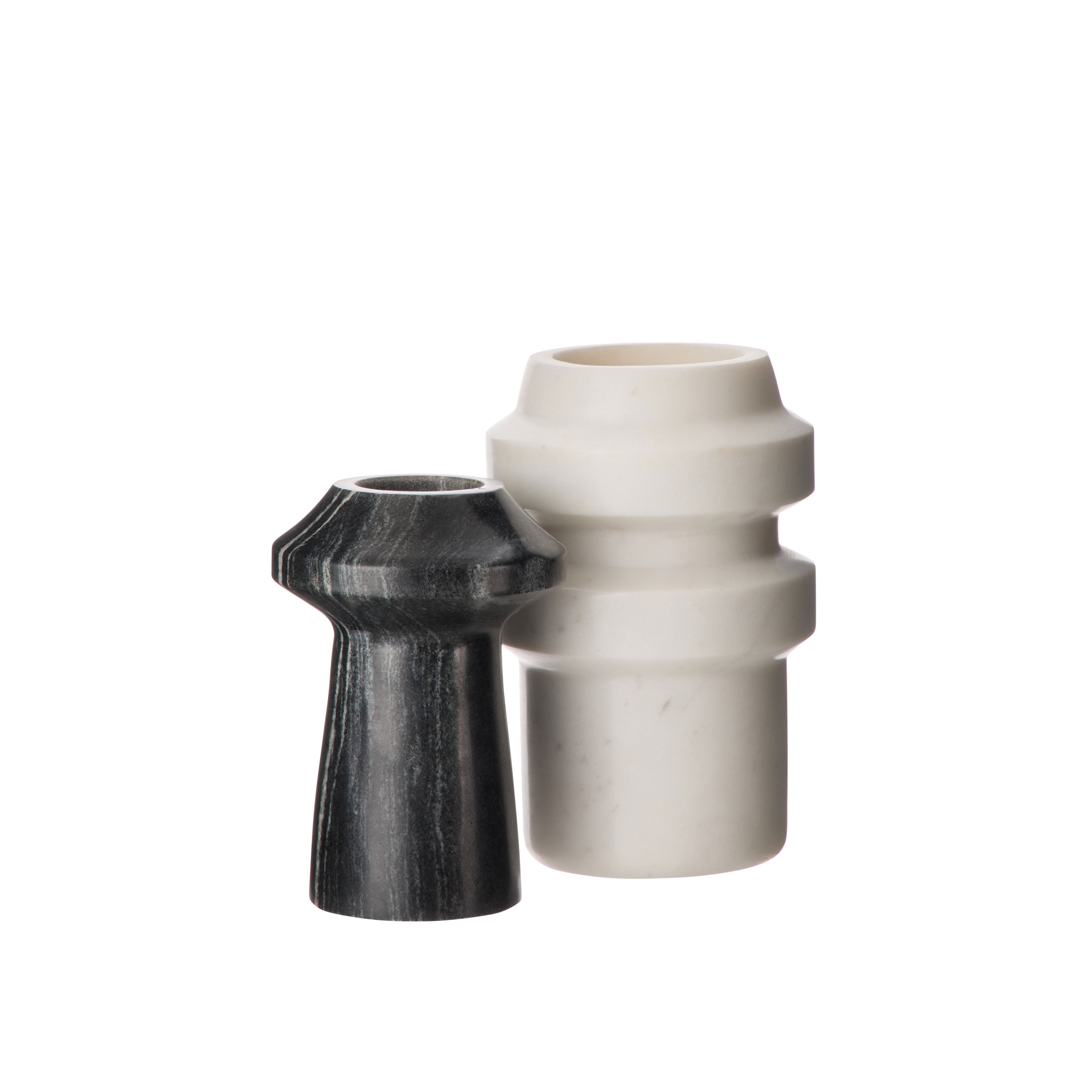 Grand Designs Eros Marble Vase Marine Black