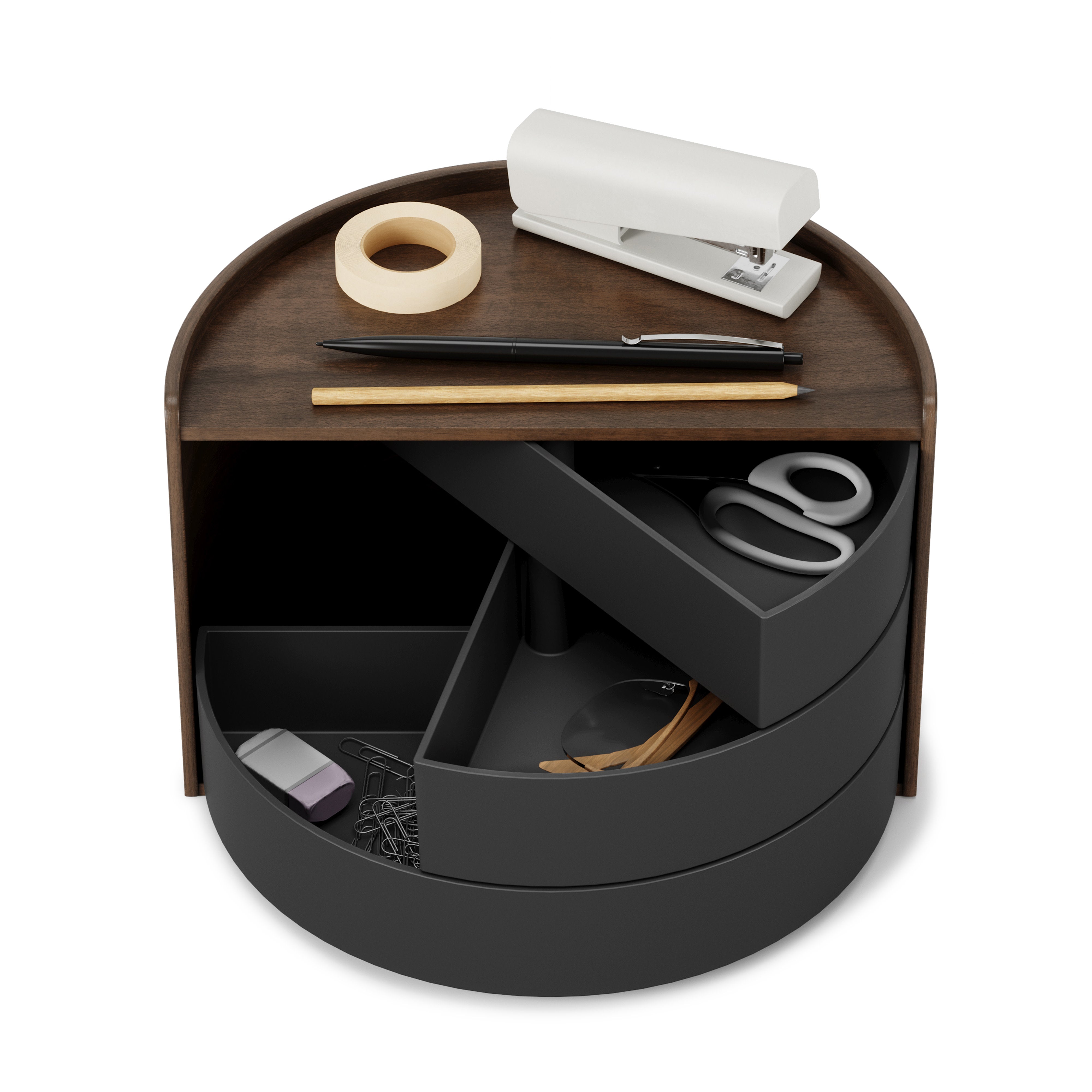 Umbra Moona Storage Box Black & Walnut
