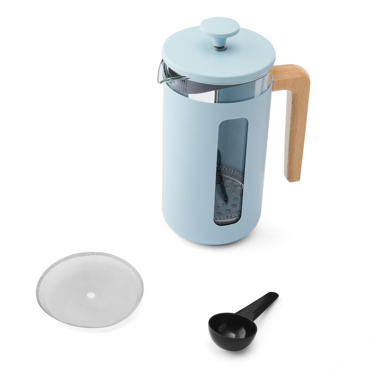 La Cafetière Pisa Stainless Steel Cafetière 8 Cup / 1L (Sky Blue)