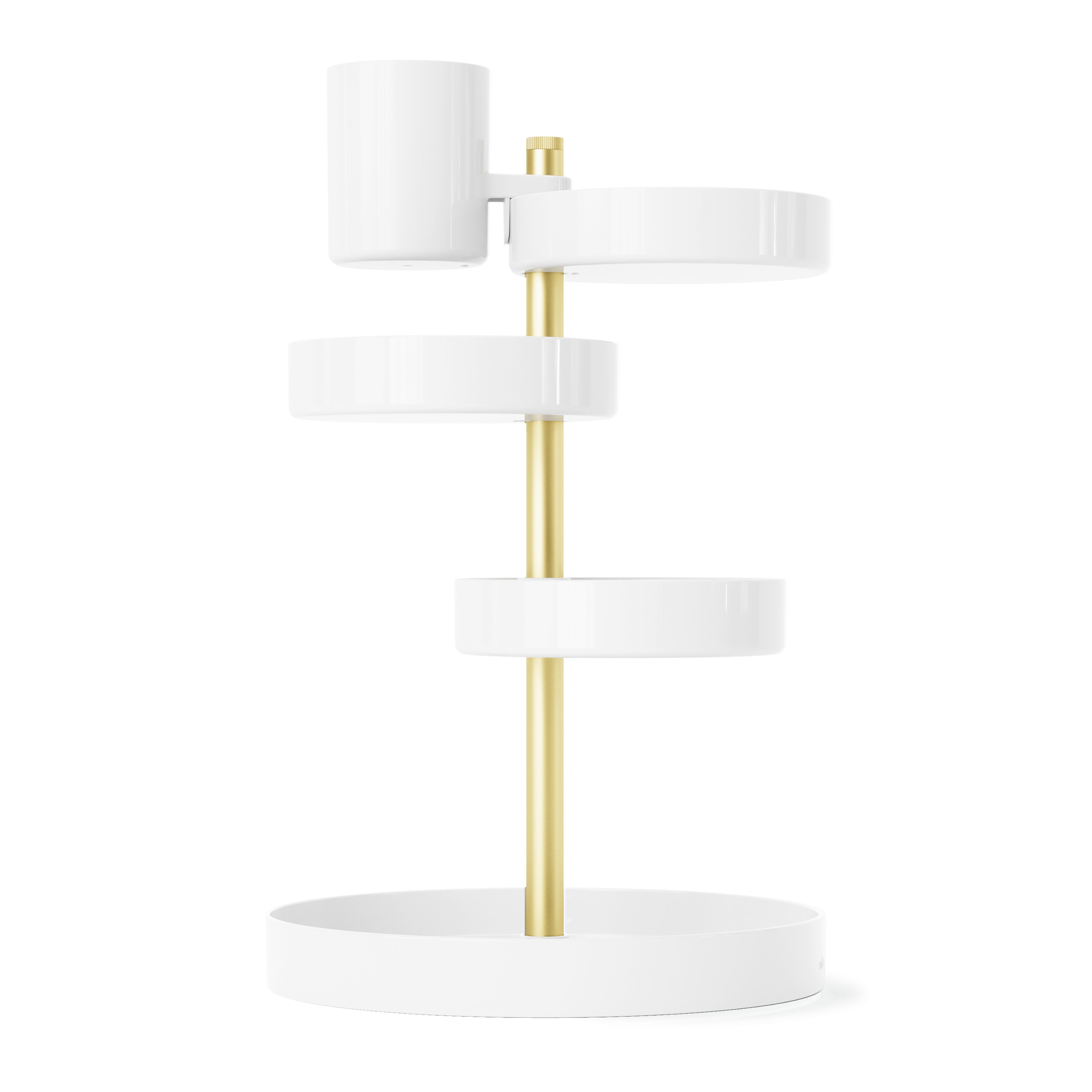 Umbra Pirouette Organizer White & Brass