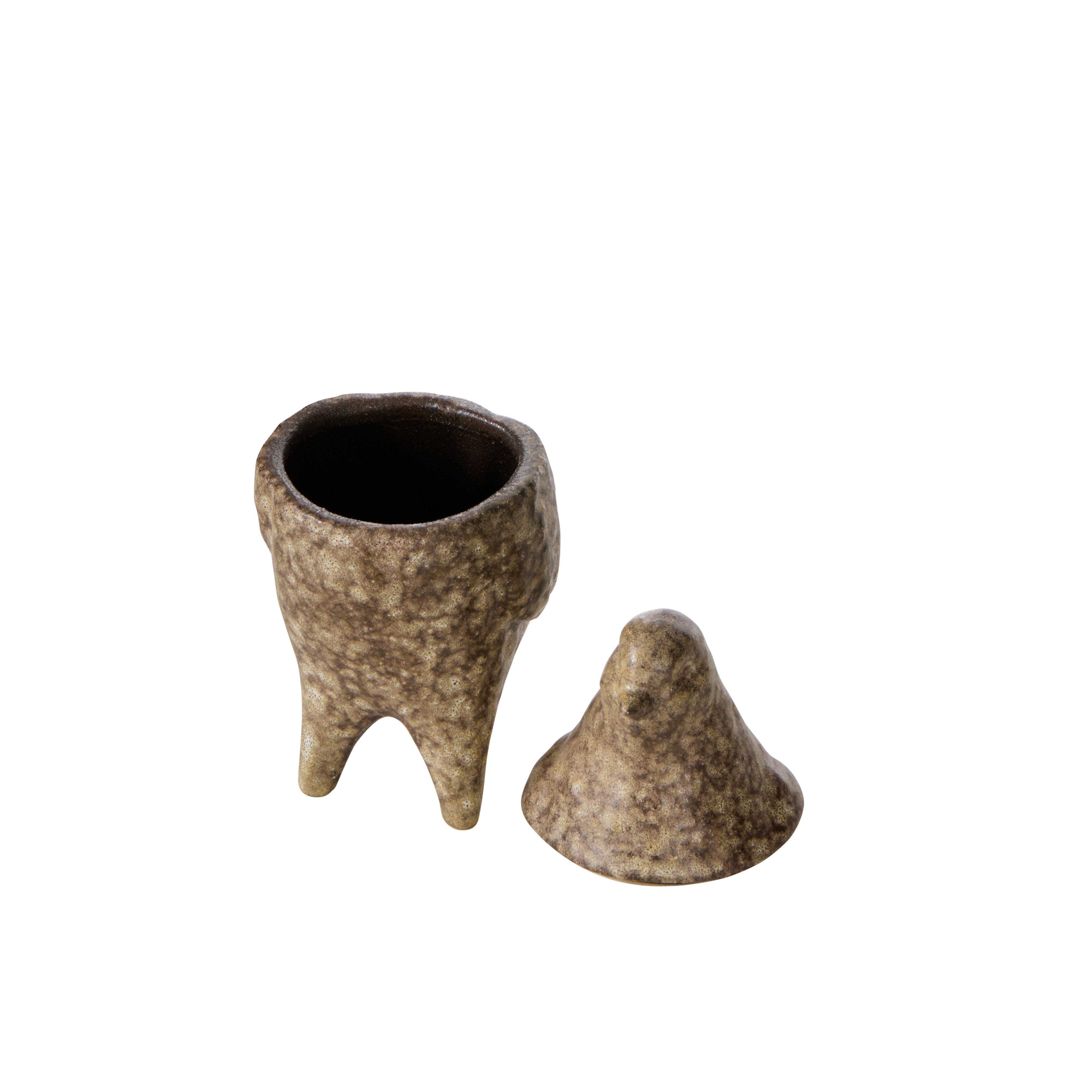 Amalfi Ari Bird Jar Brown Reactive