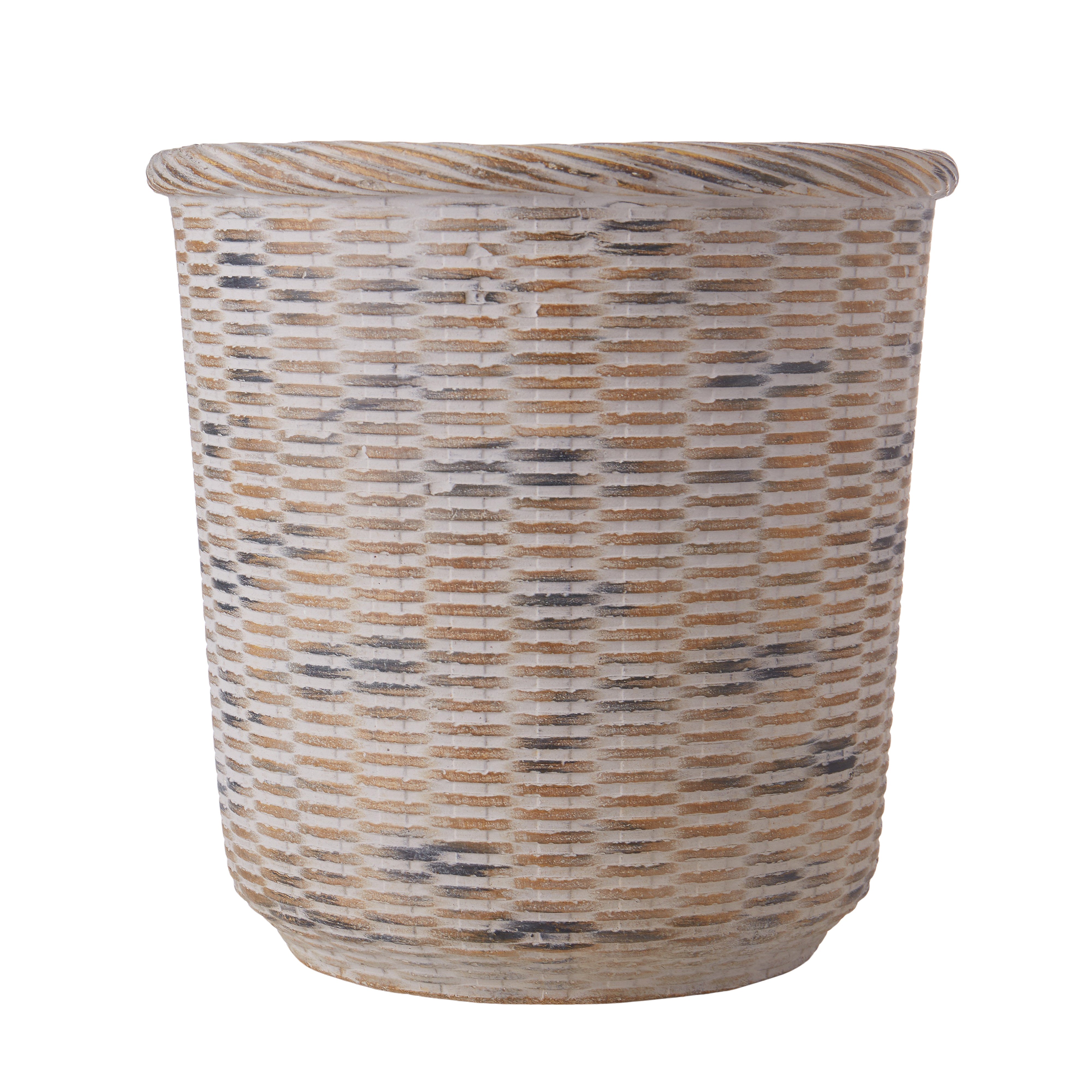 Rogue Cement Round Weave Vessel 27 x 27cm
