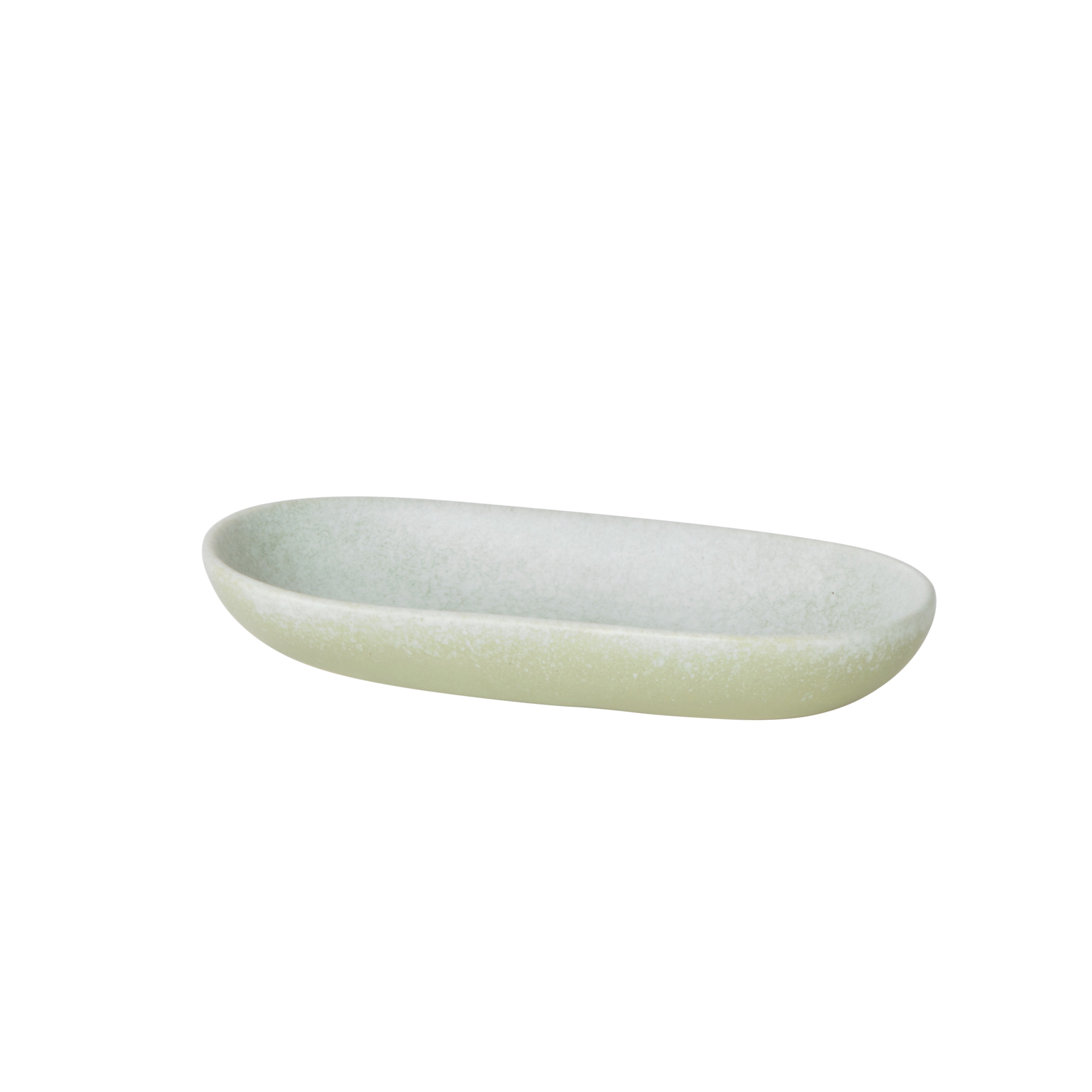 Davis & Waddell Greta Porcelain Oval Serving Plate Small Mint Green