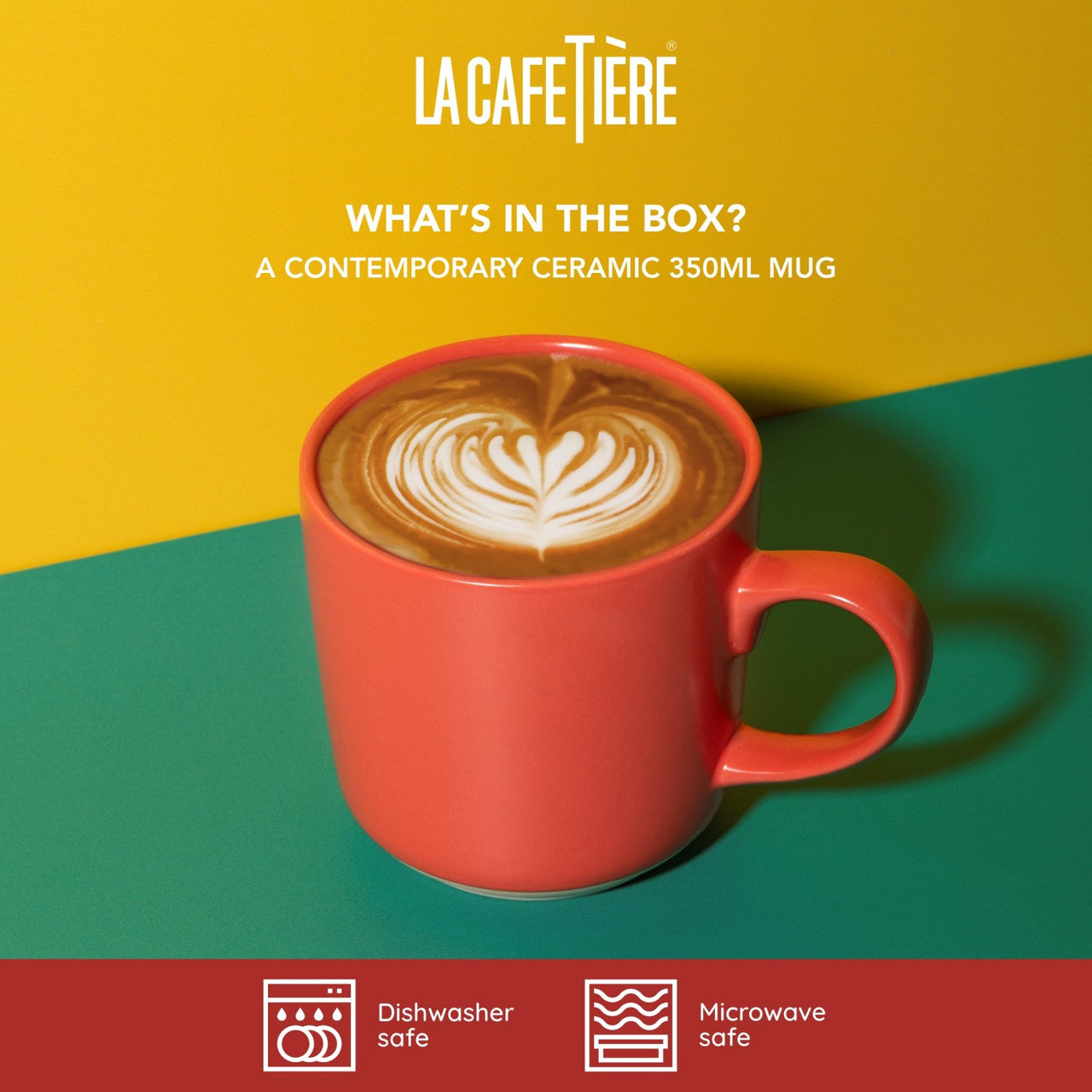 La Cafetière Ceramic Coffee Mug 350ml (Red)