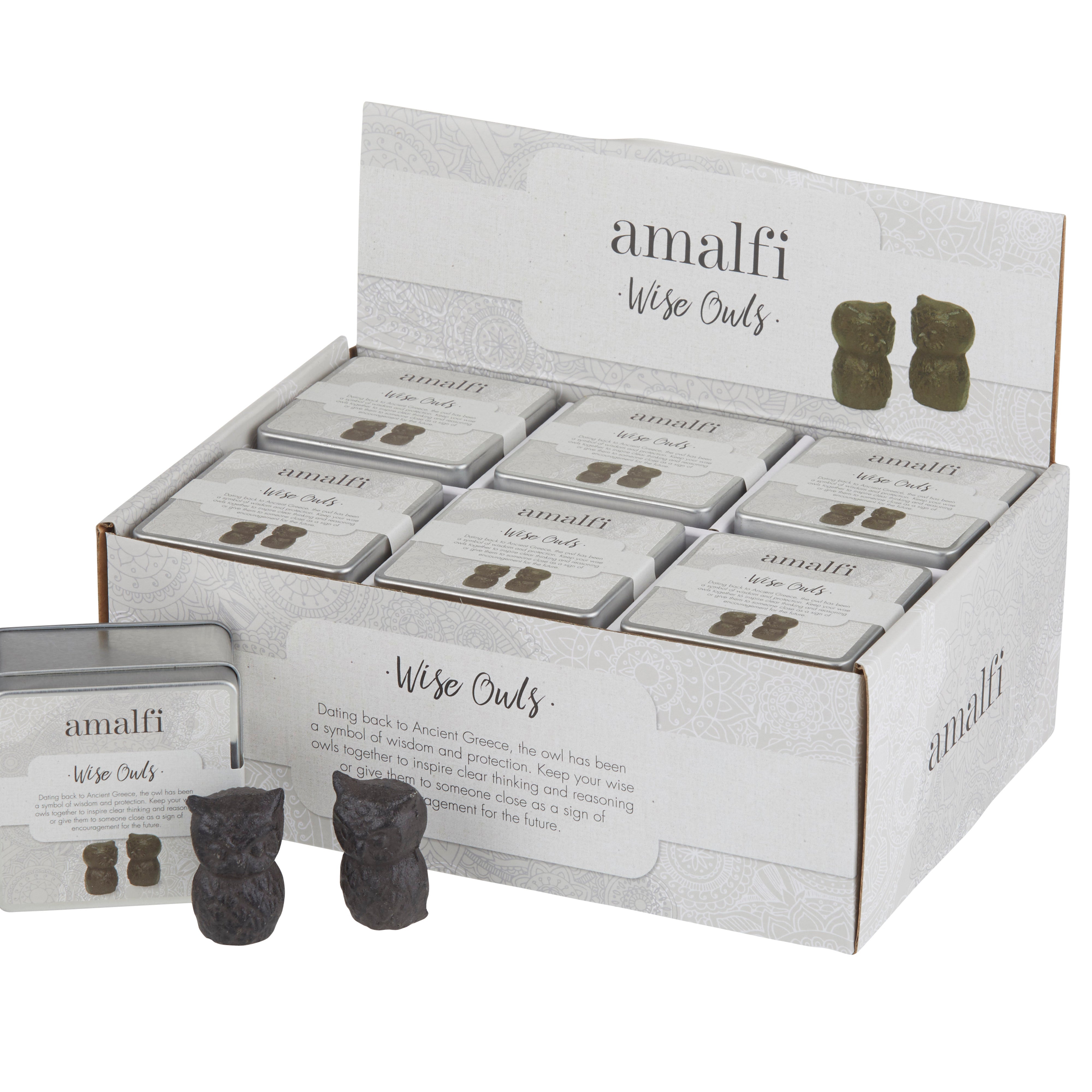 Amalfi Wise Owls 2 Piece Set Rustic Brown