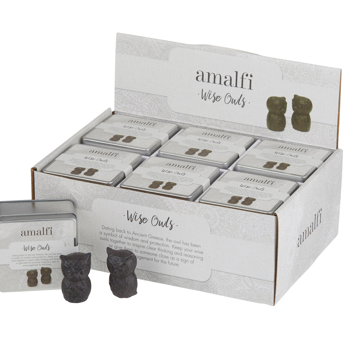 Amalfi Wise Owls 2 Piece Set Rustic Brown