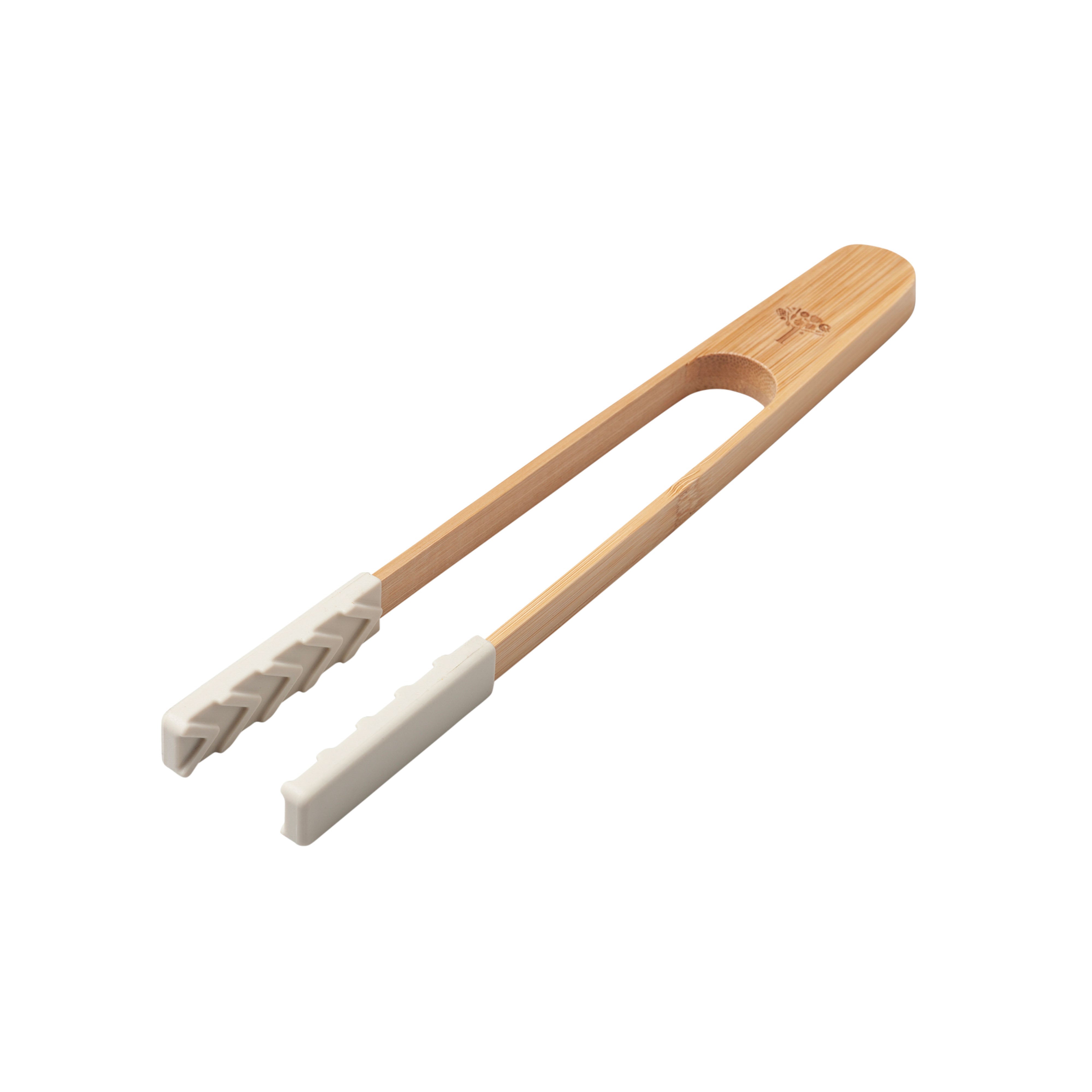 Zeal Bamboo Large Tongs with Silicone Ends (Neutral Assorted)