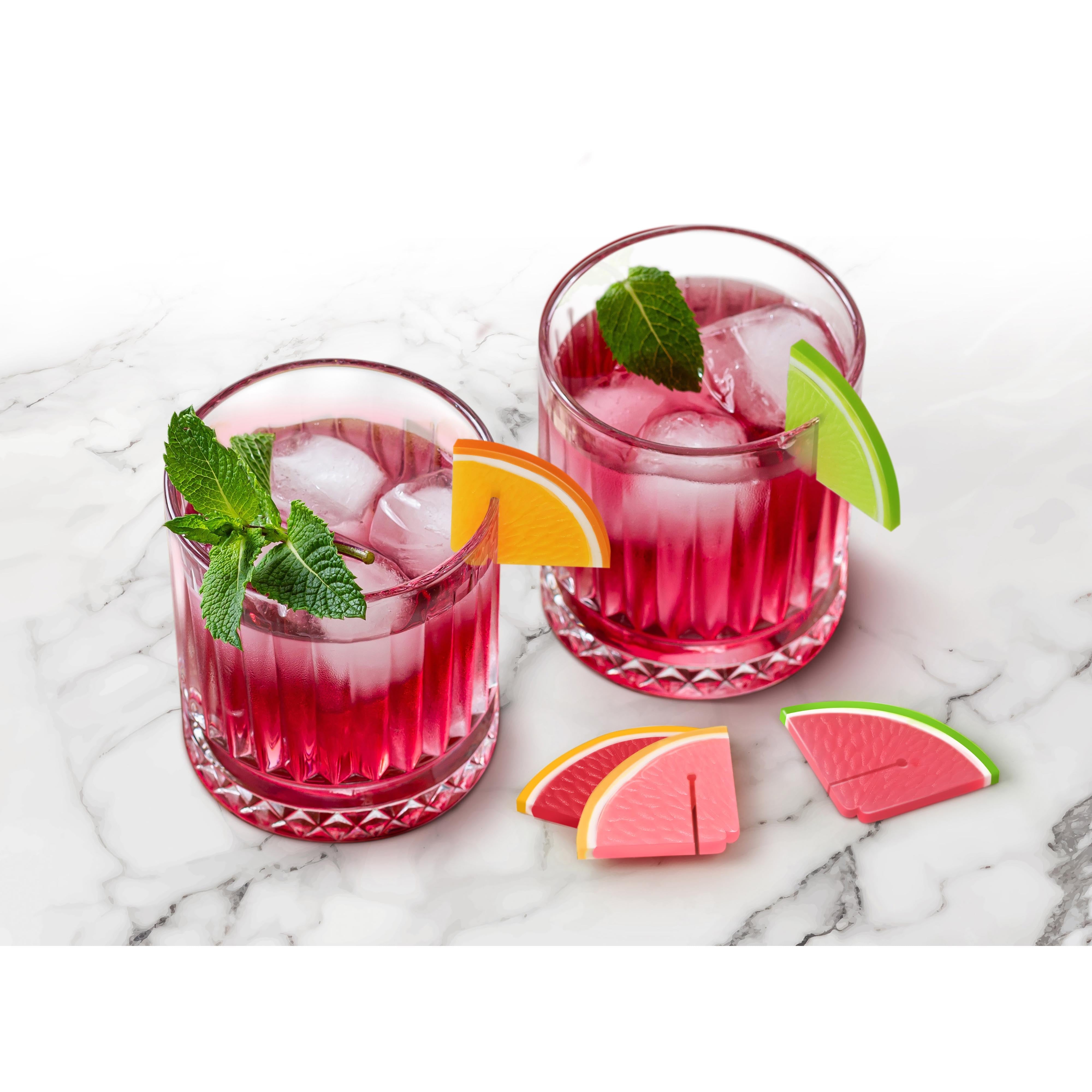 Fred Fruit Cocktail Drink Markers 6 Piece Set Multi-Coloured