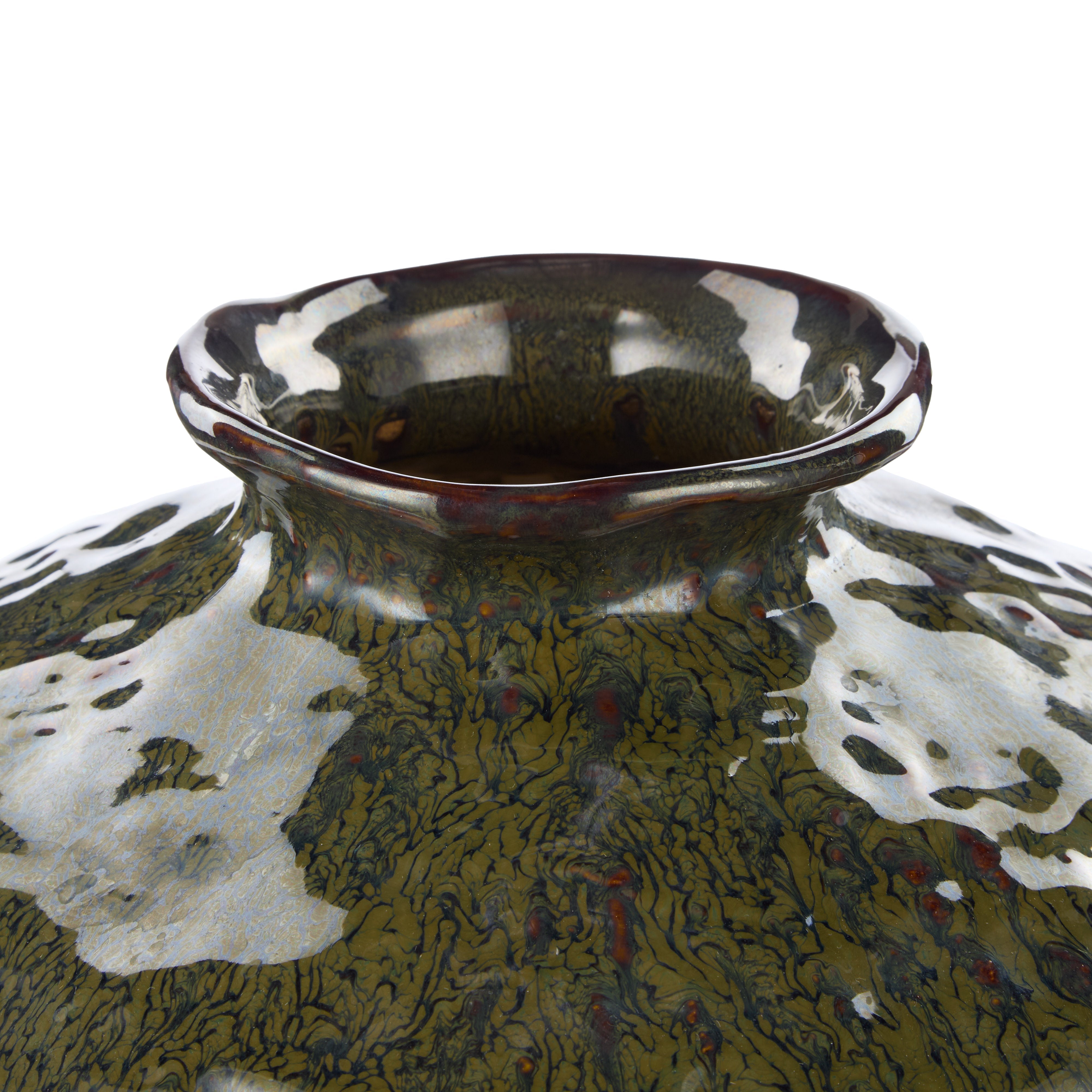 Amalfi Silva Ceramic Vase Medium Green