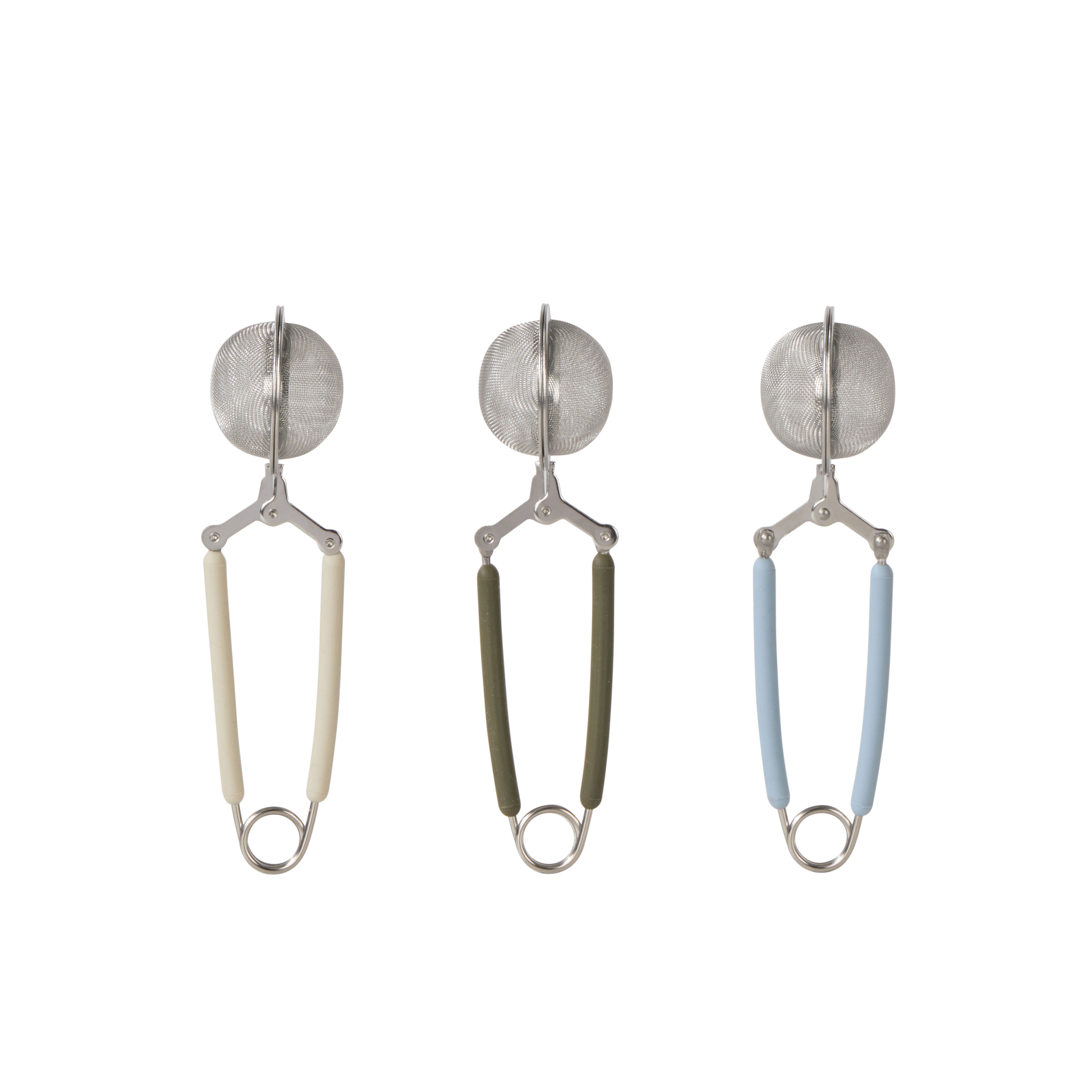 Leaf & Bean Mesh Tea Infuser With Silicone Grip Assorted