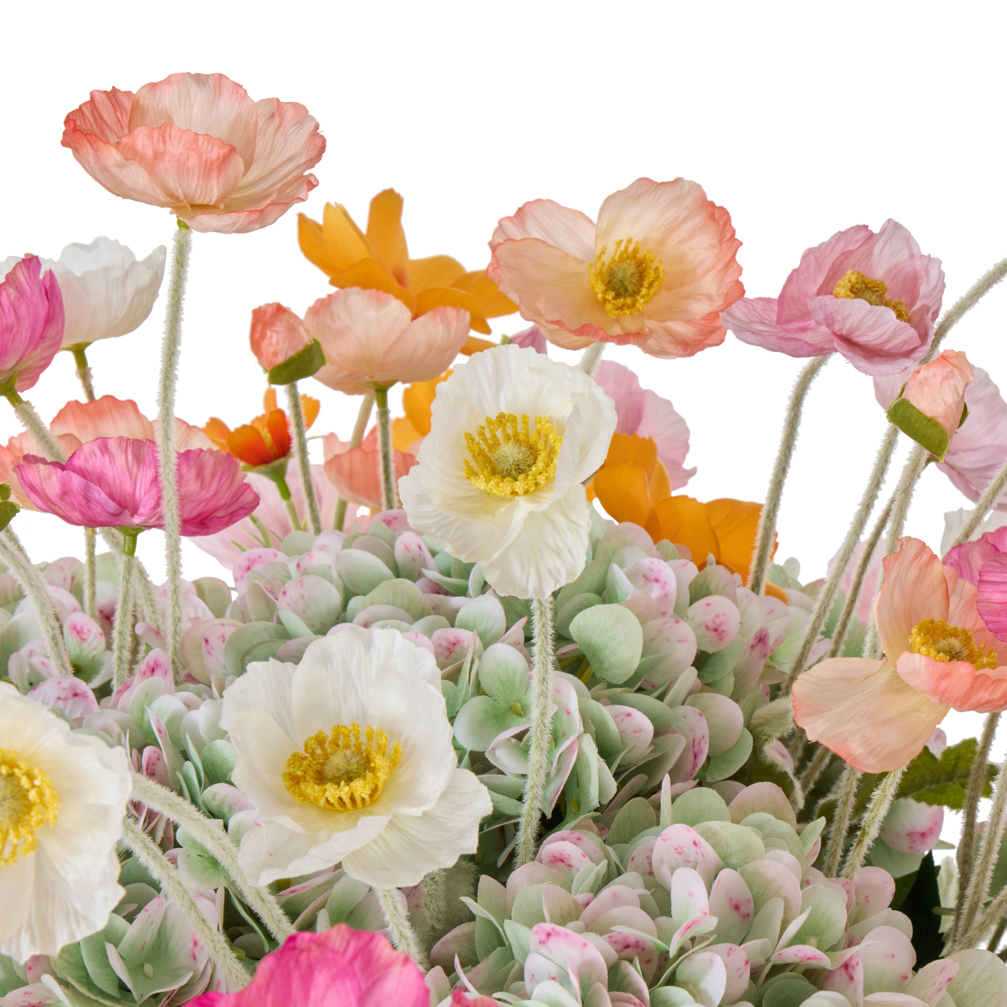 Rogue Poppy Hydrangea Mix - Miller Bowl Multi-Coloured