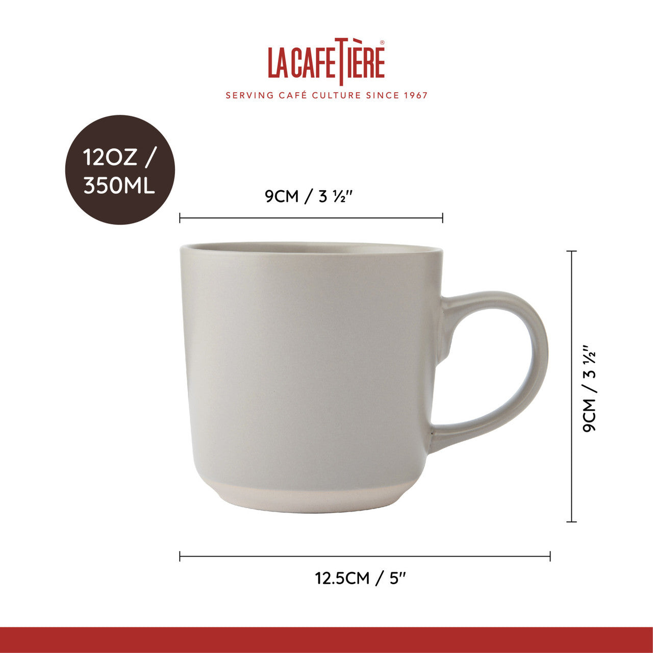 La Cafetière Ceramic Coffee Mug 350ml (Latte)