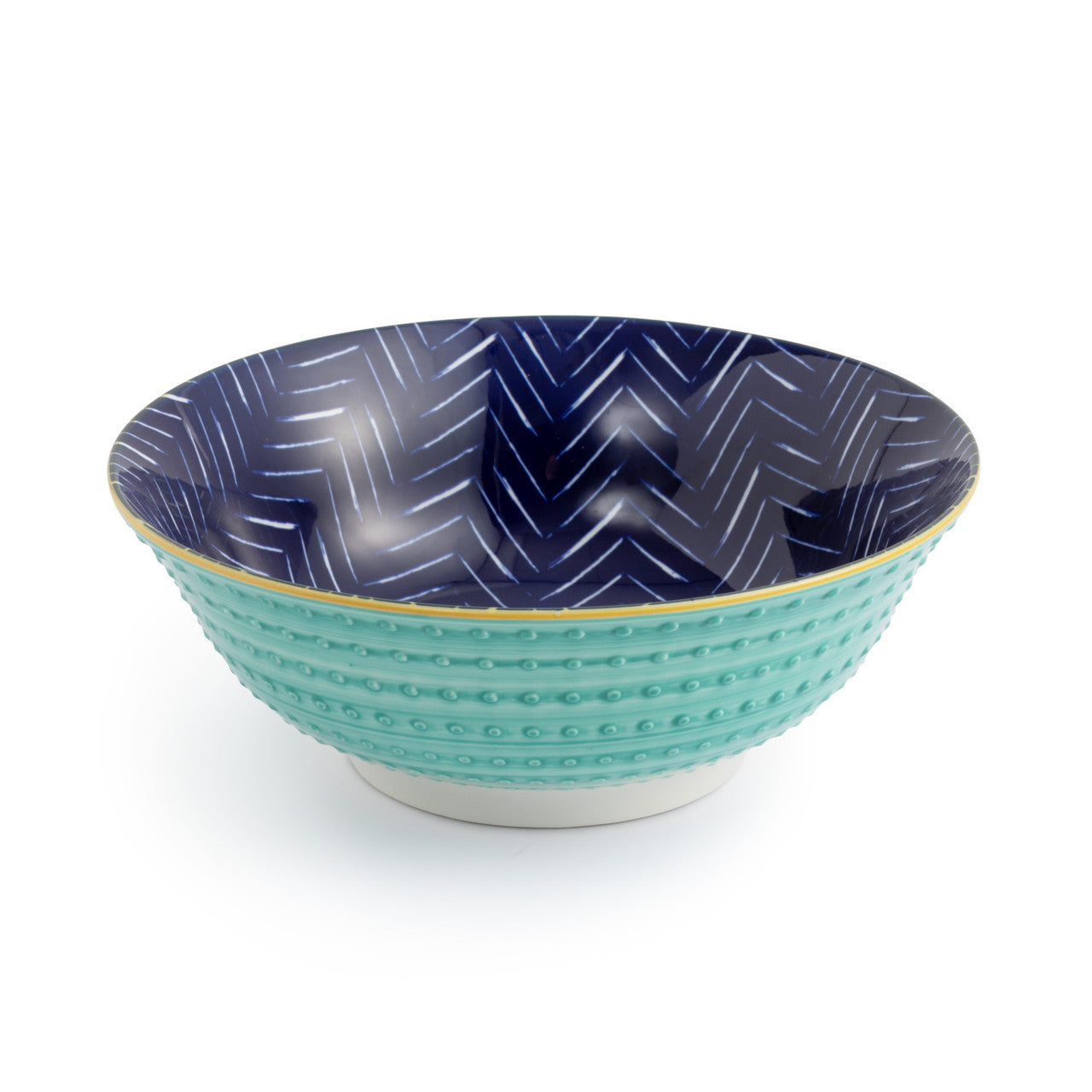 Mikasa Stoneware Ramen Bowl 21cm (Indigo Chevron)
