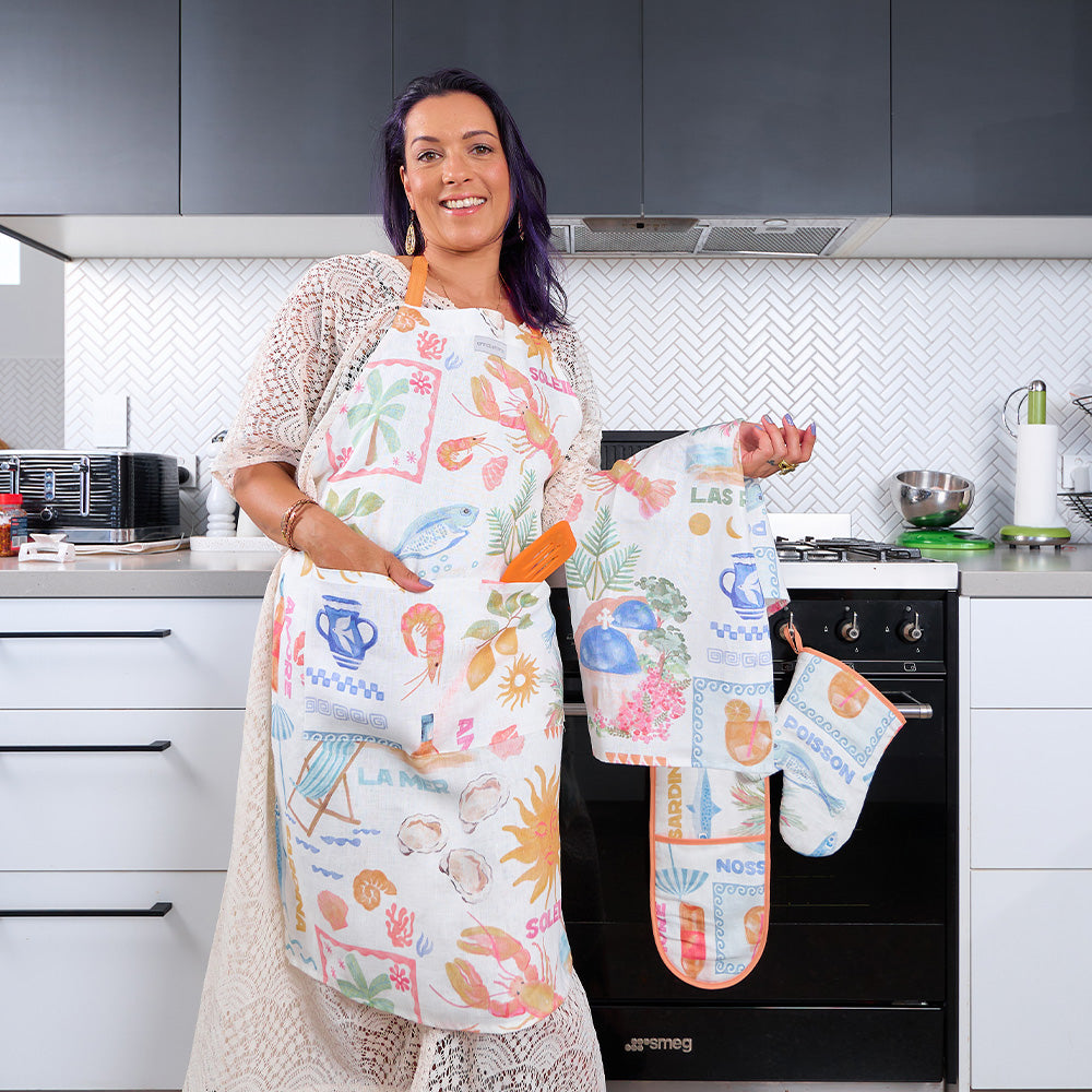 Annabel Trends Linen Oven Mitt Single Vacay