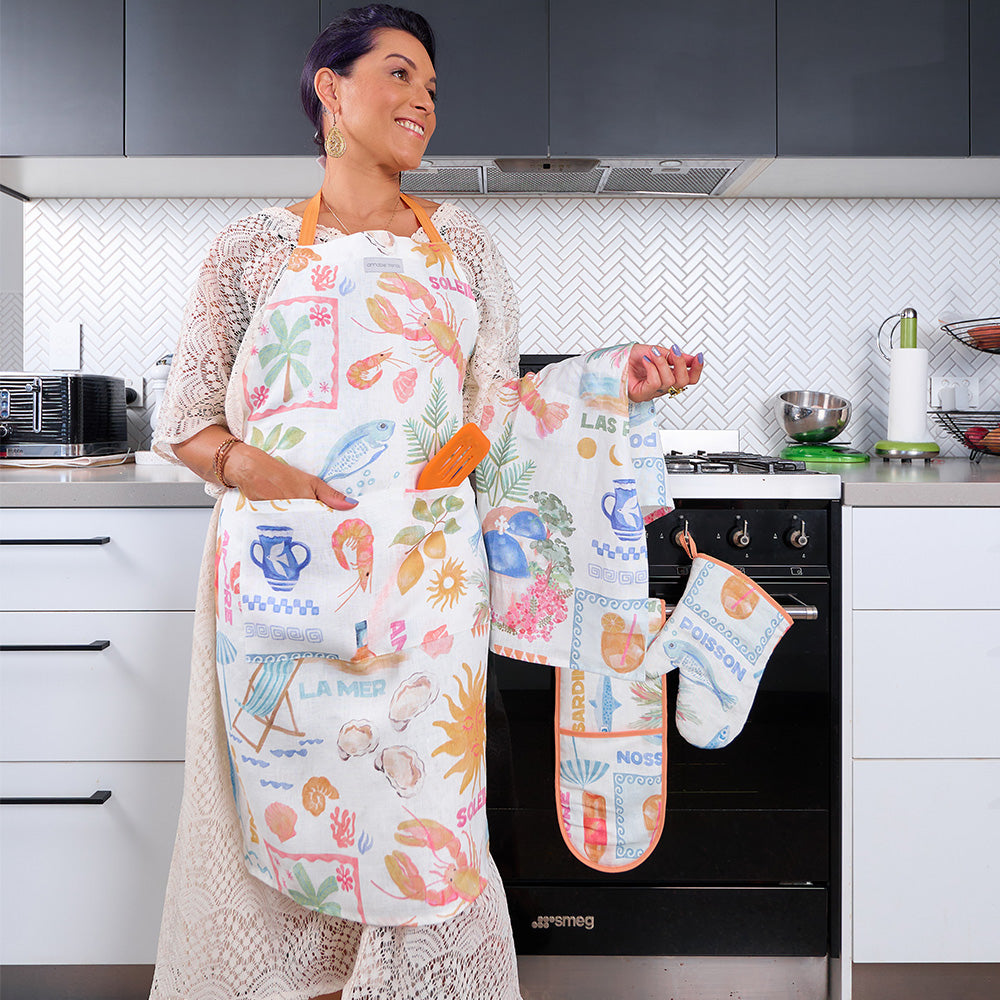 Annabel Trends Linen Oven Mitt Single Vacay