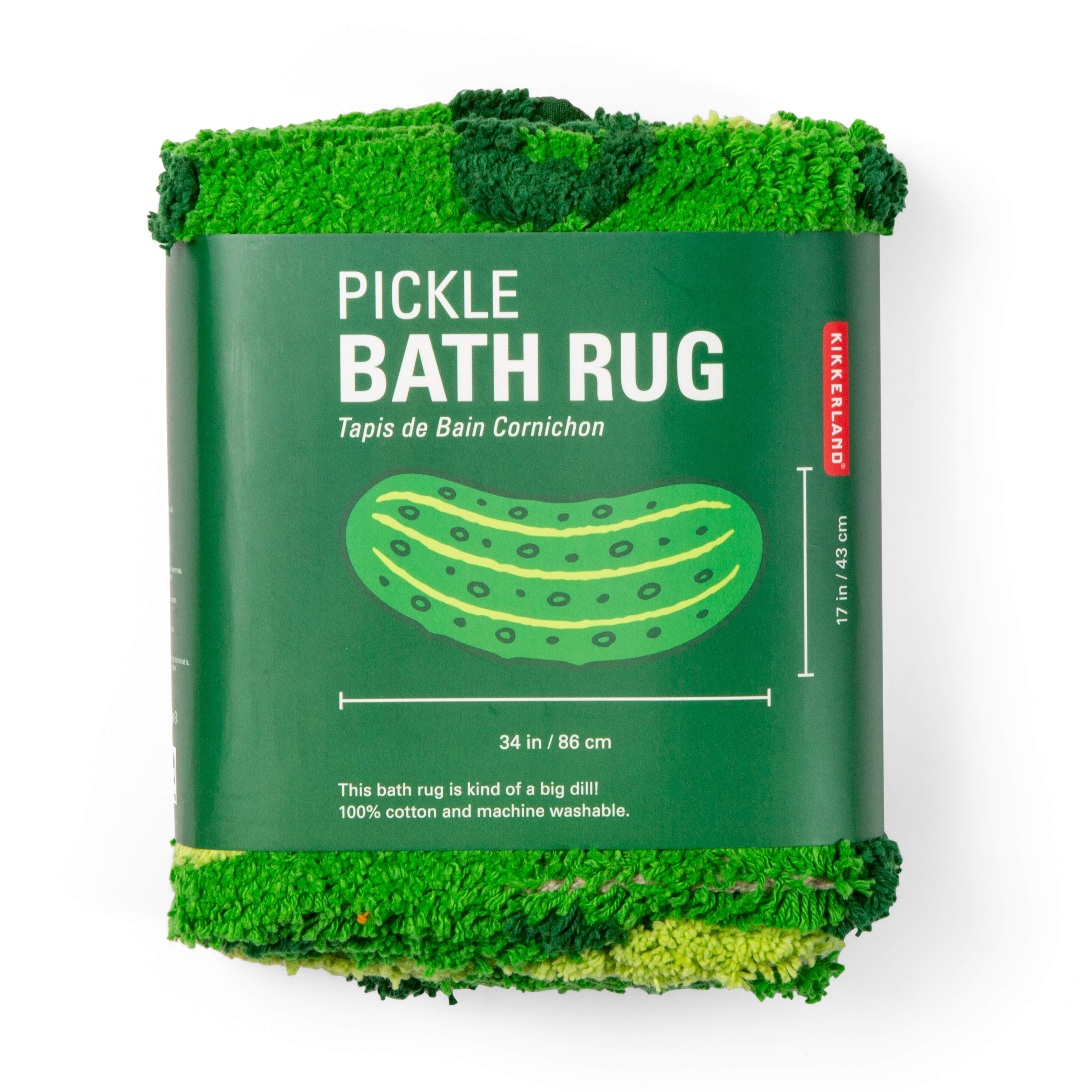 Kikkerland Pickle Bath Rug Green