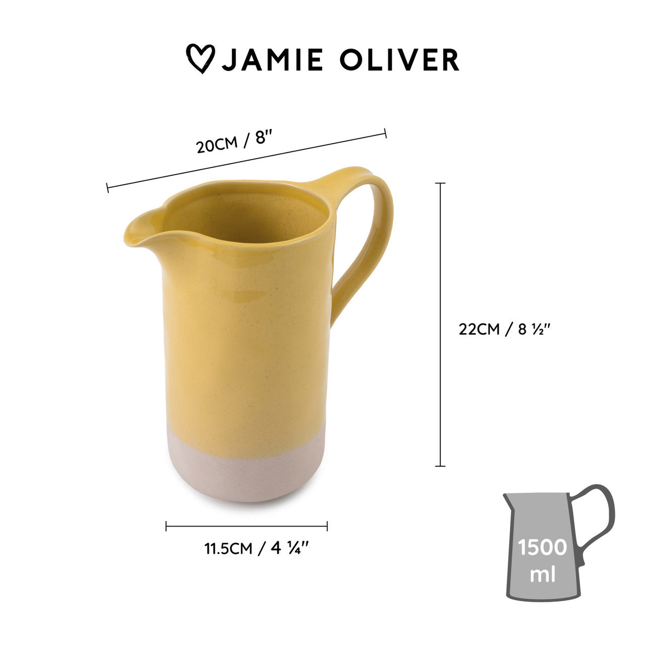 Jamie Oliver Big Love 1.5L Perfect Pitcher Yellow