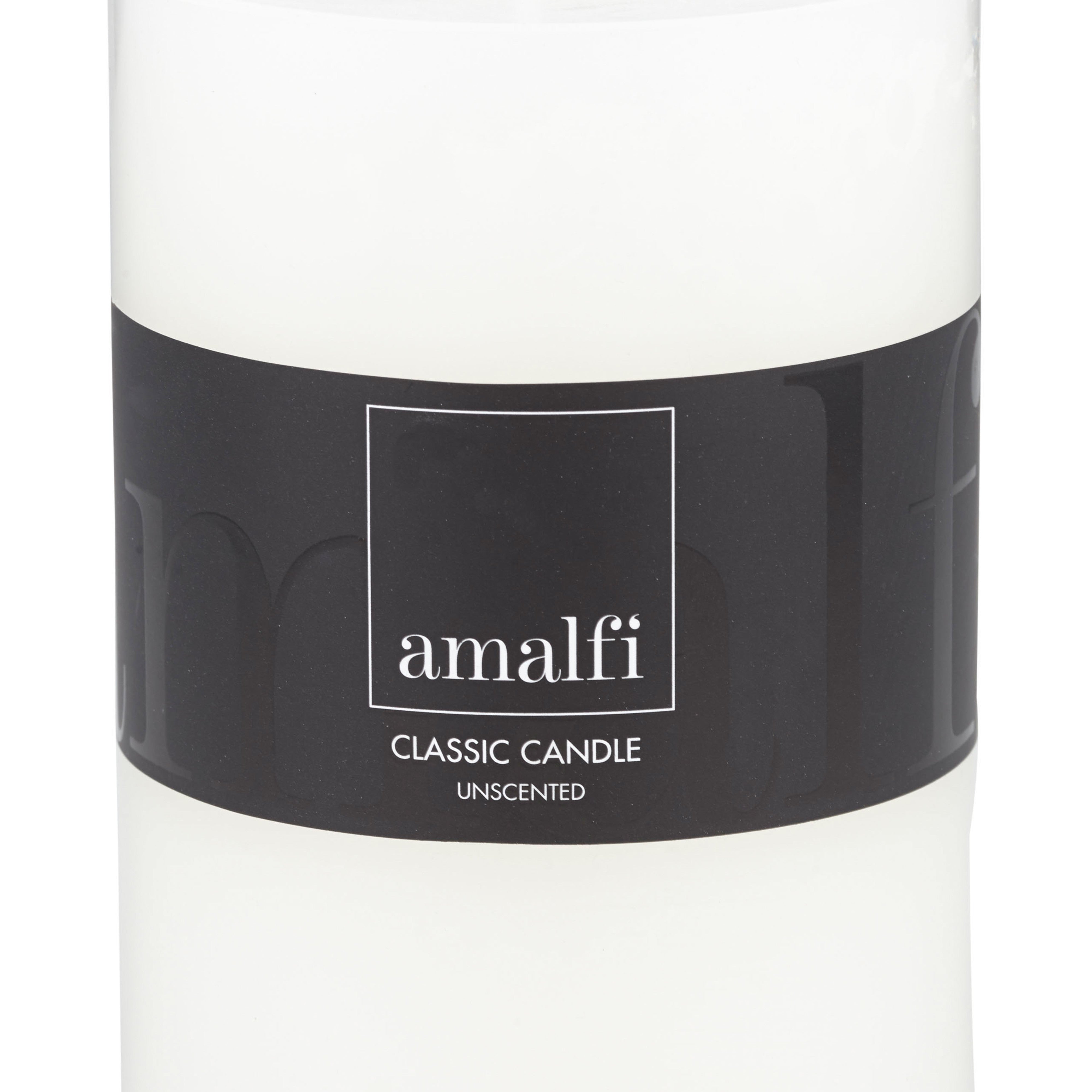 Amalfi Classic Unscented Wide Pillar Candle White