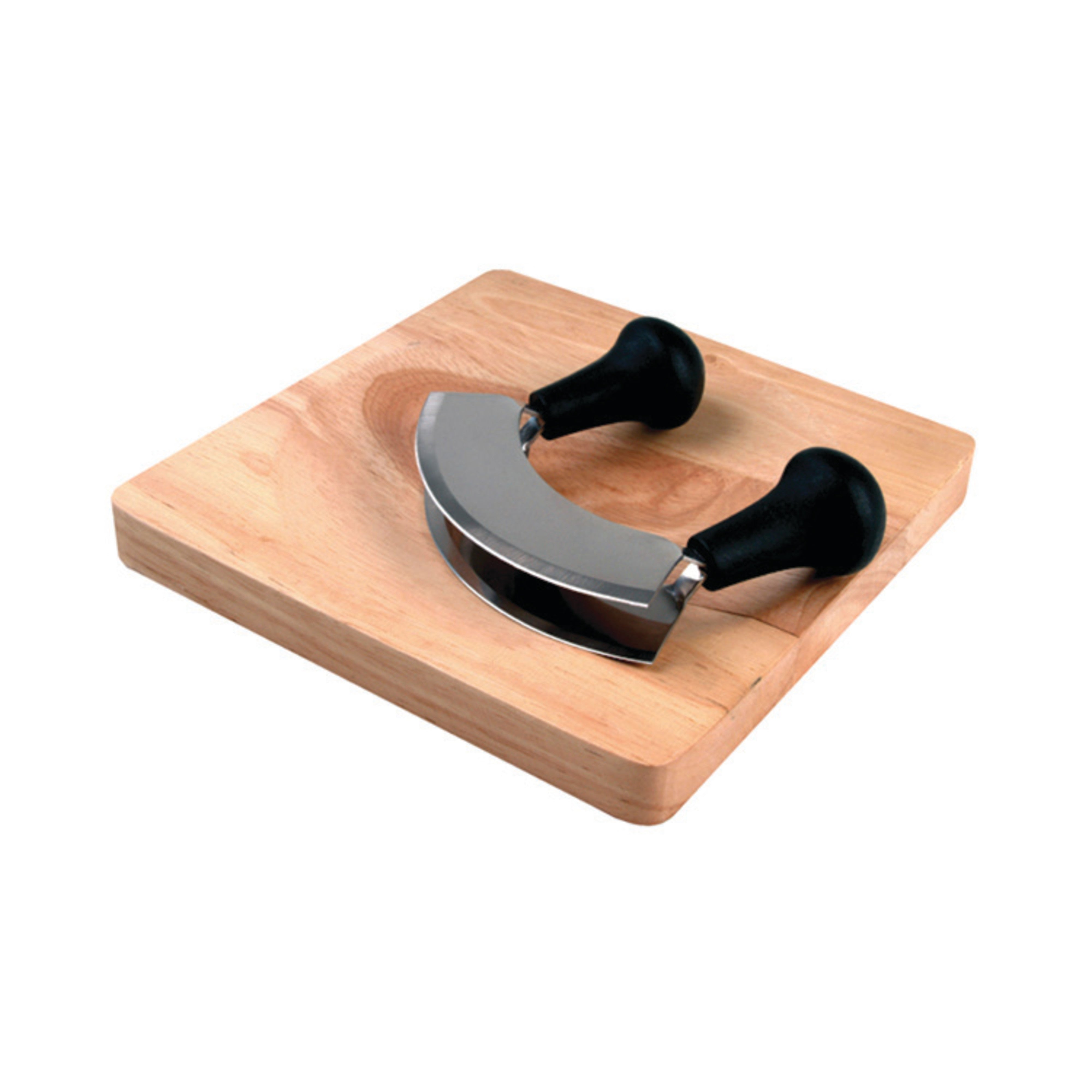 Davis & Waddell Mezzaluna Chopper & Board Natural & Stainless Steel