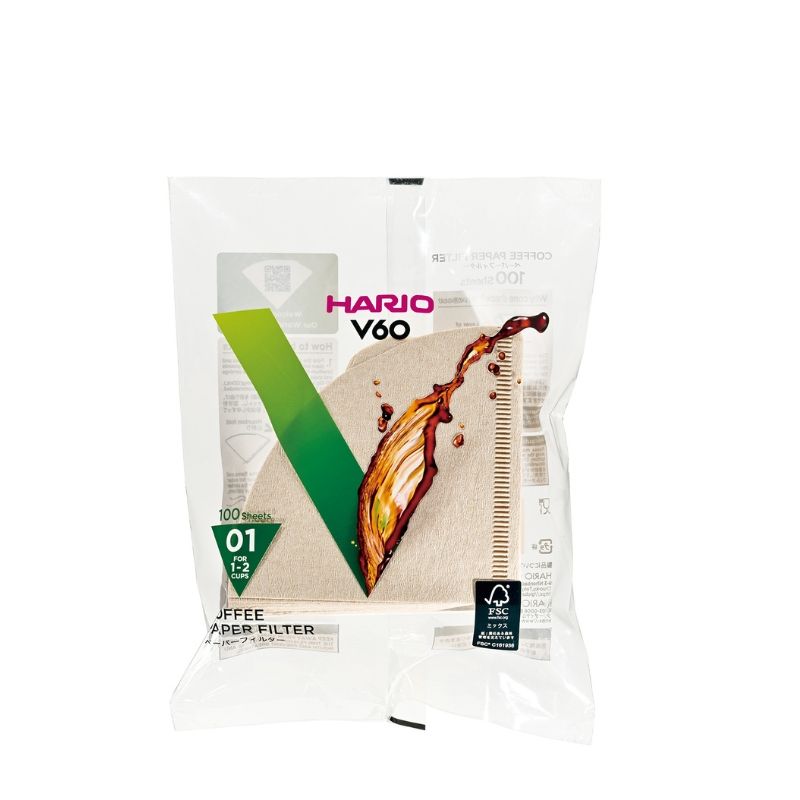 Hario V60 Paper Filter 01 Natural (100pk)