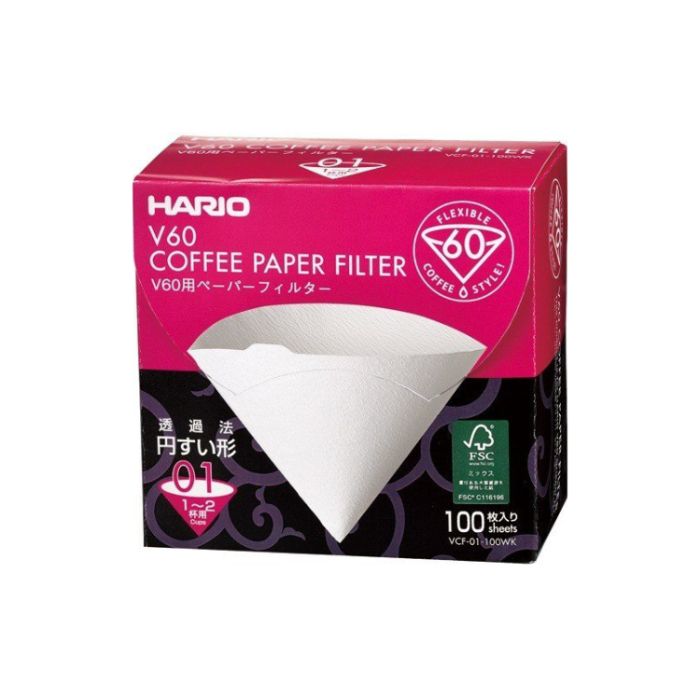 Hario V60 Paper Filter 01 Box (100pk)
