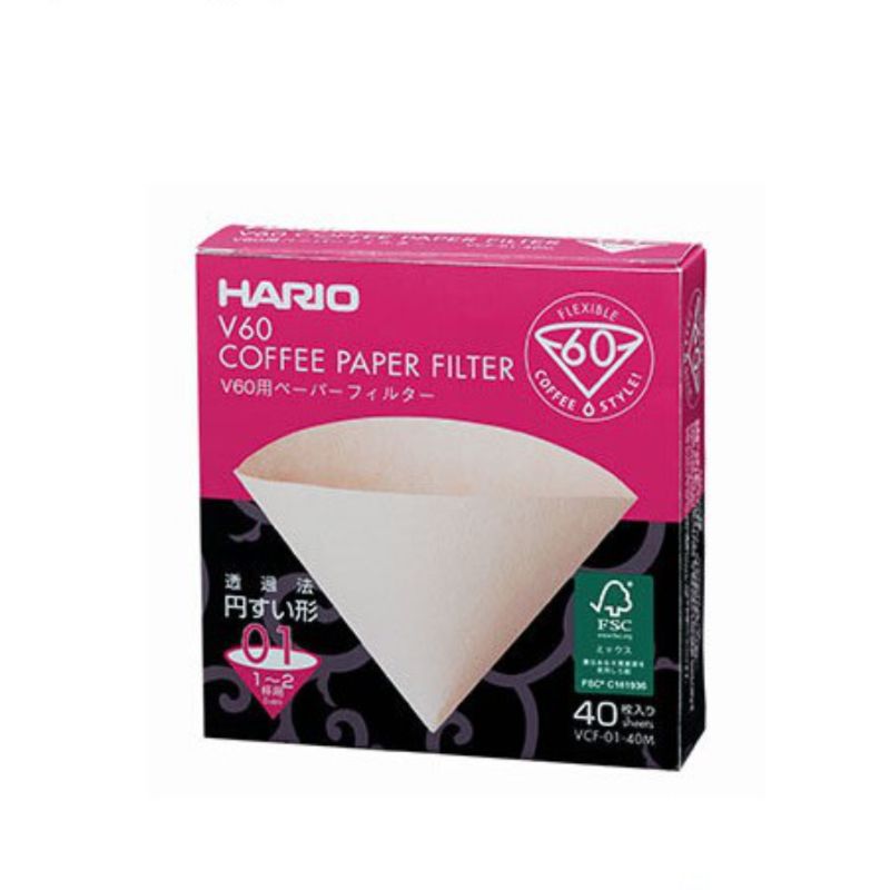 Hario V60 Paper Filter 01 Natural (40pk)