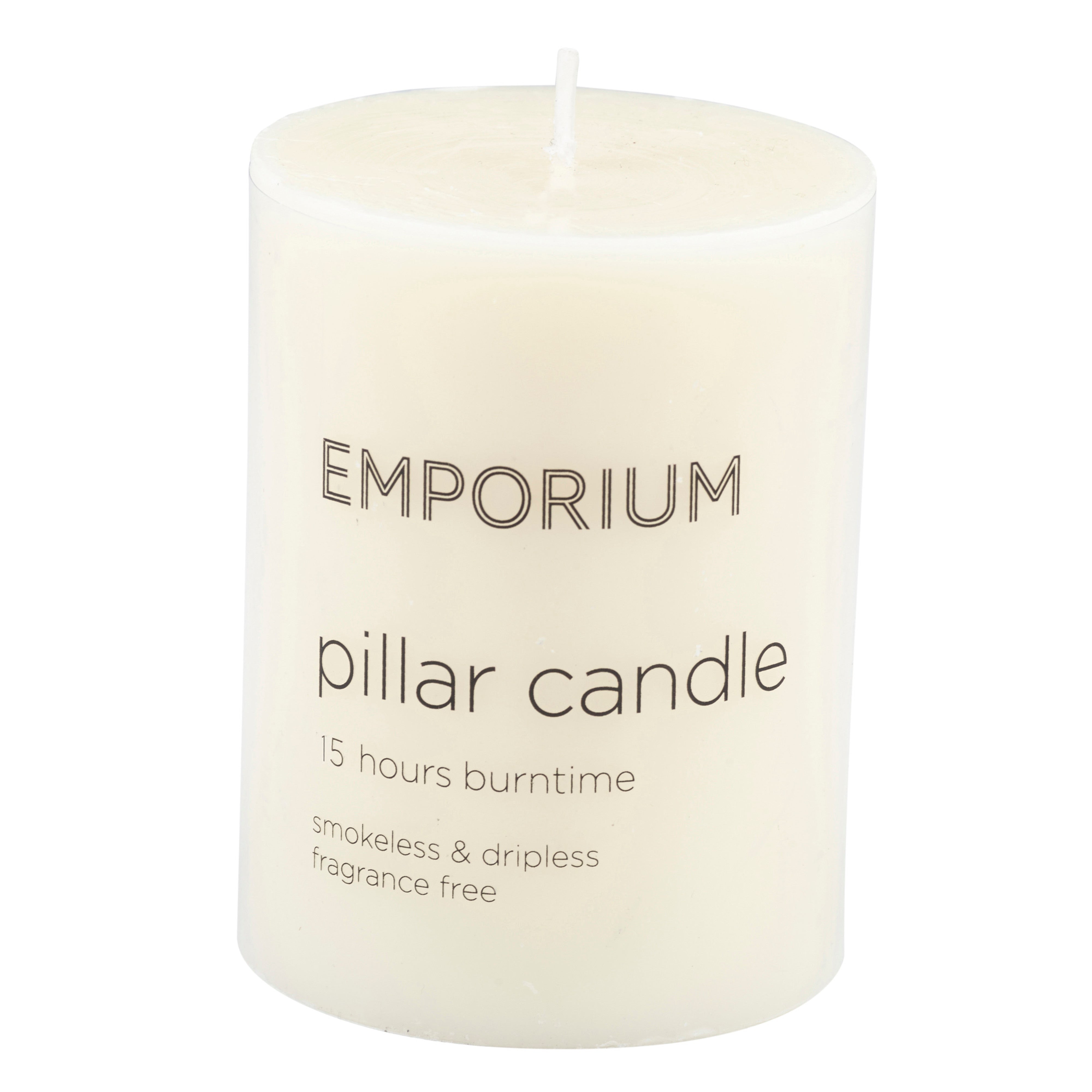 Emporium Pillar Candle 5 x 7.5cm Ivory