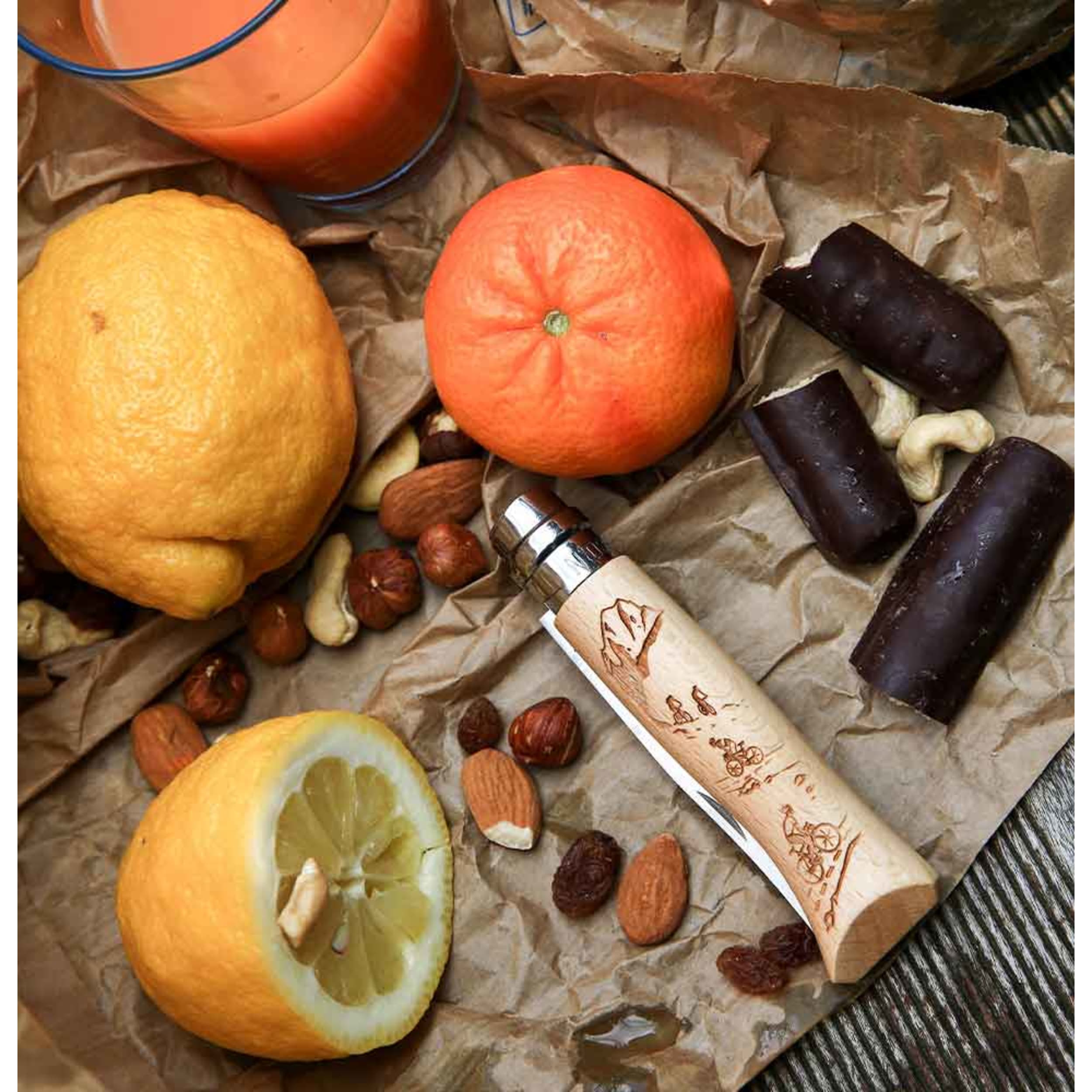 Opinel No.08 Alpine Adventures Engraved Folding Knife Hiking