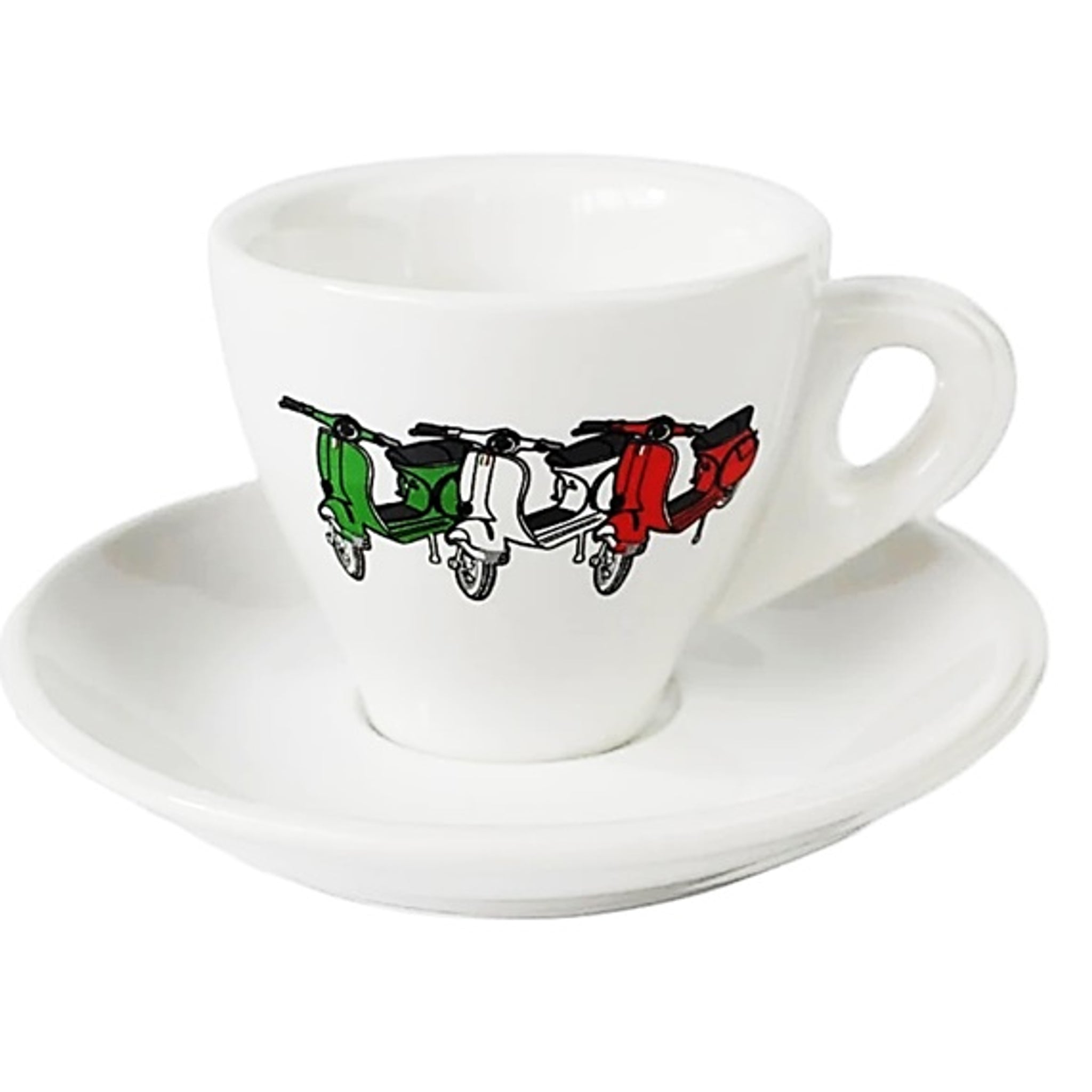 Incasa Vespa Espresso Cup and Saucer 90ml 4 Piece