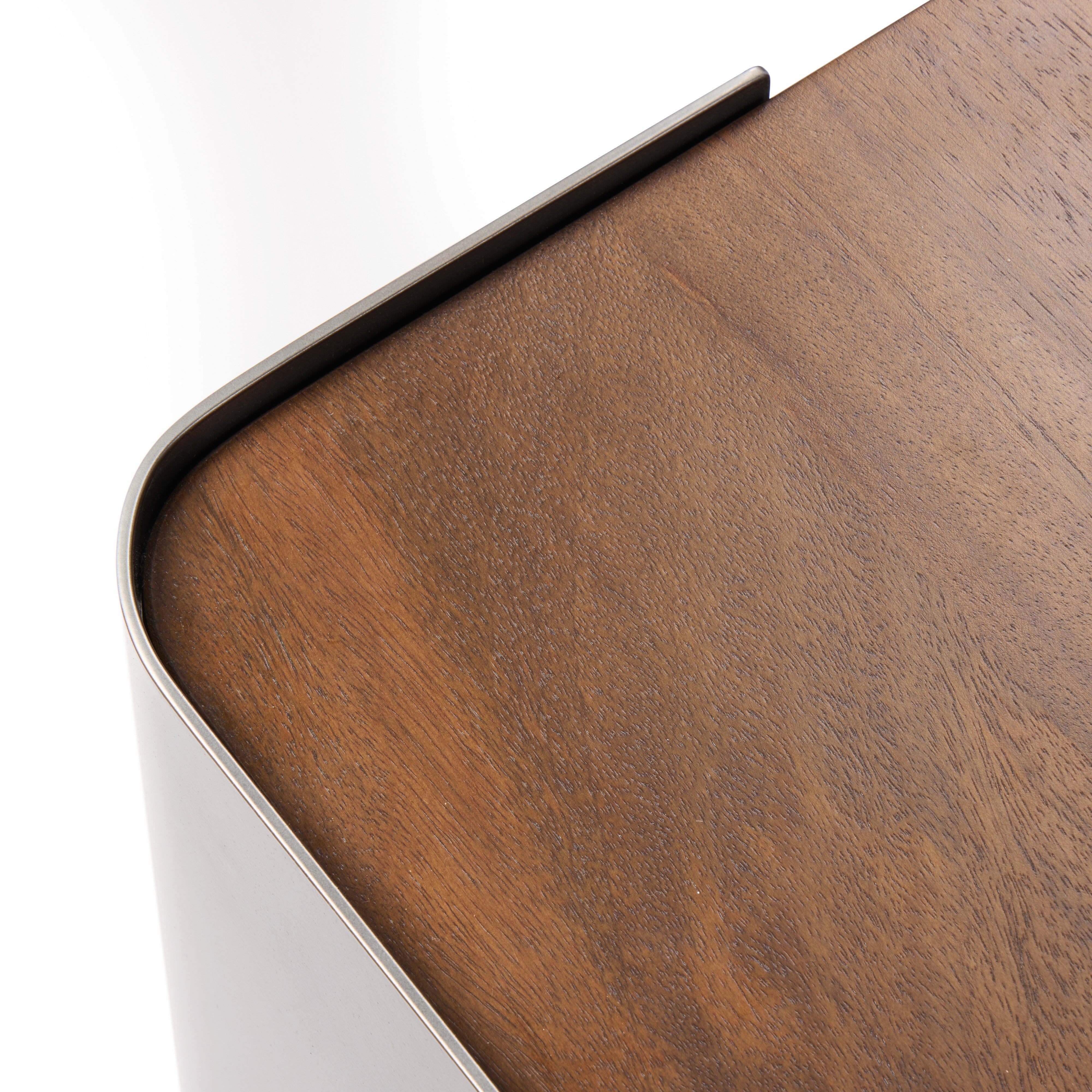 Grand Designs Asher Coffee Table Gunmetal & Walnut